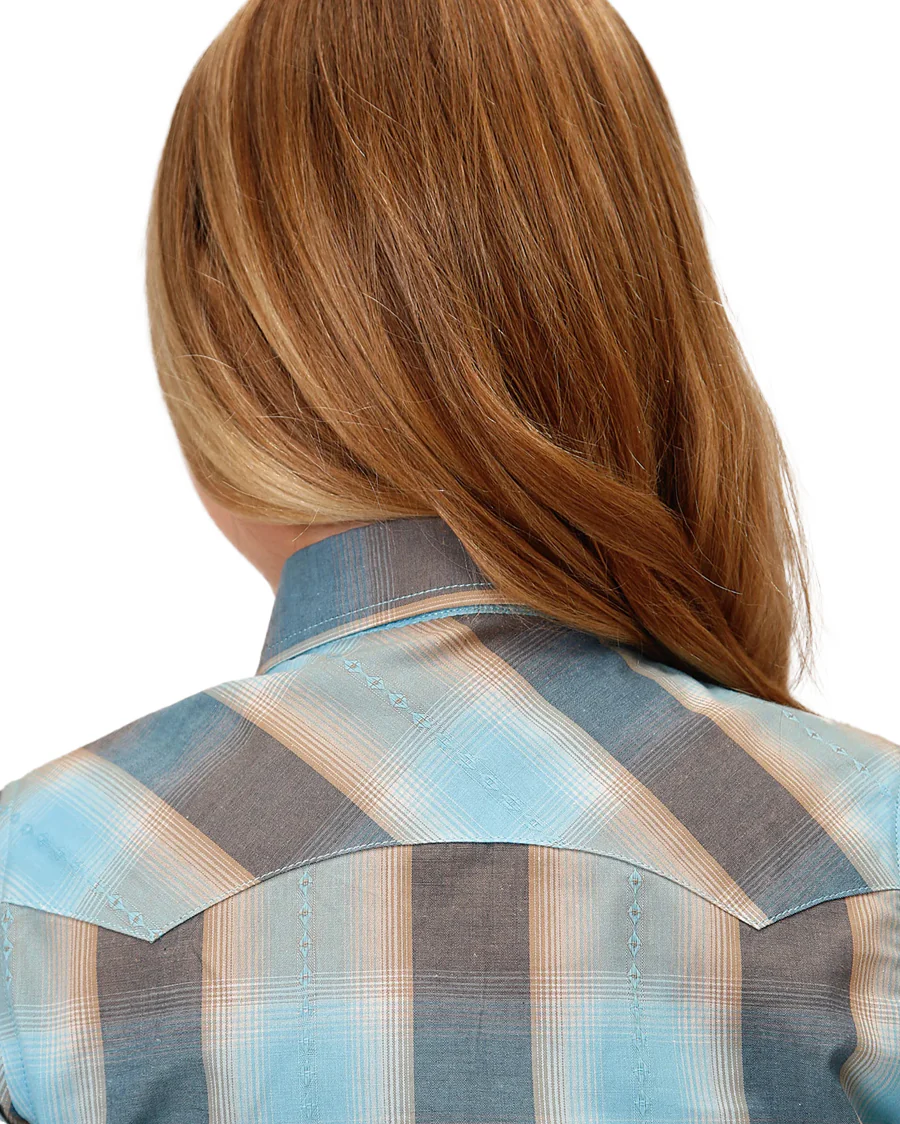Girls' Beach Dobby Western Shirt - Image 3