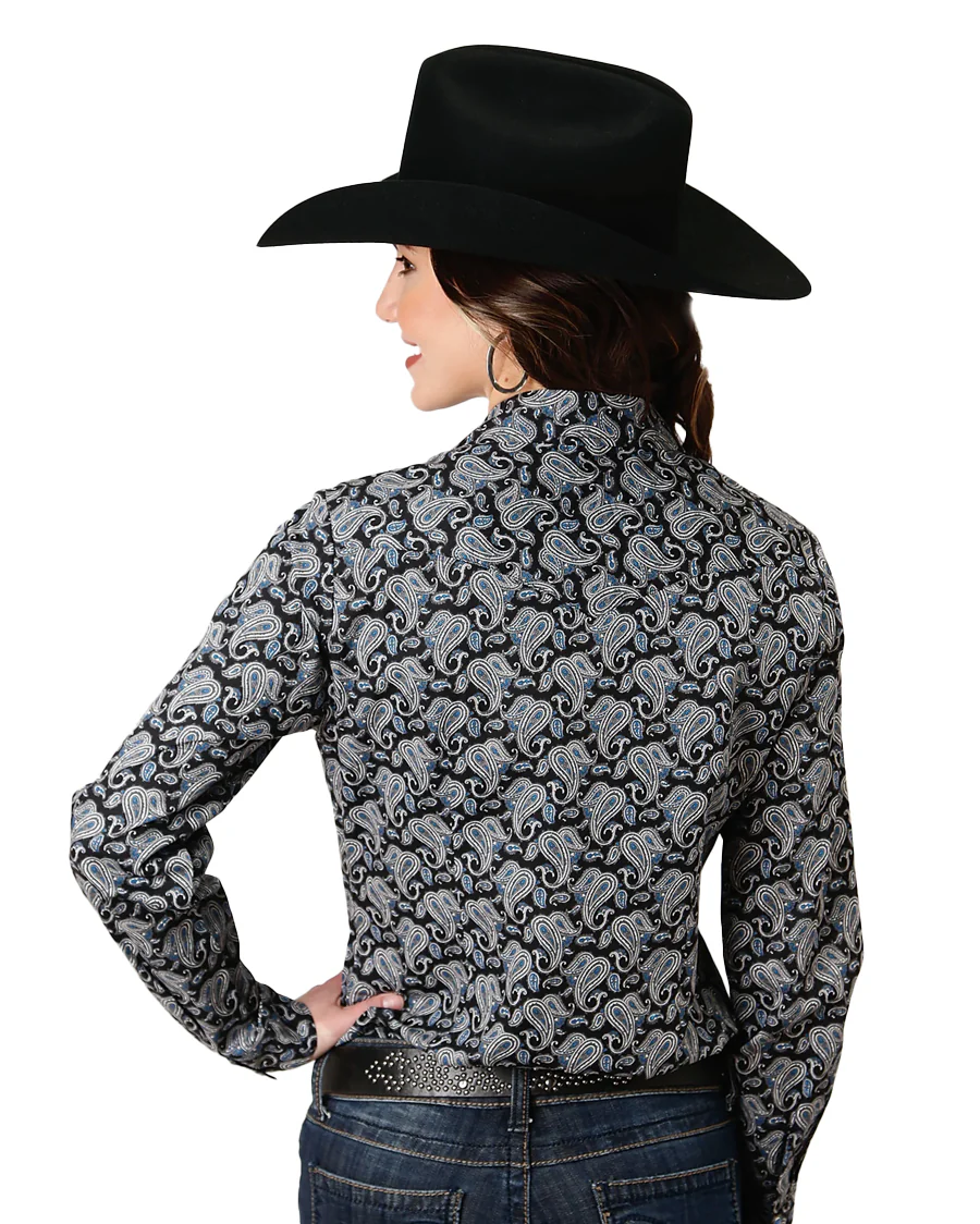 Women's Starry Night Paisley Western Shirt - Image 2