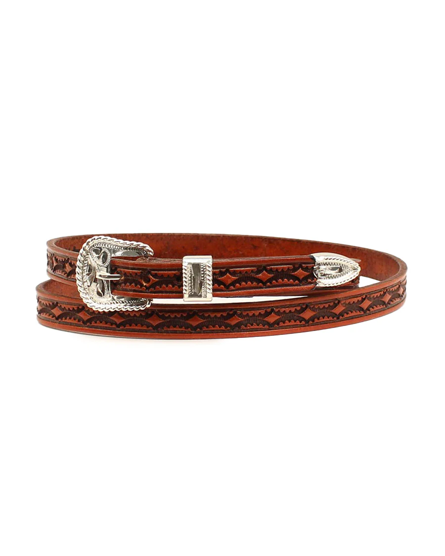 Men's Leather Tooled Hatband