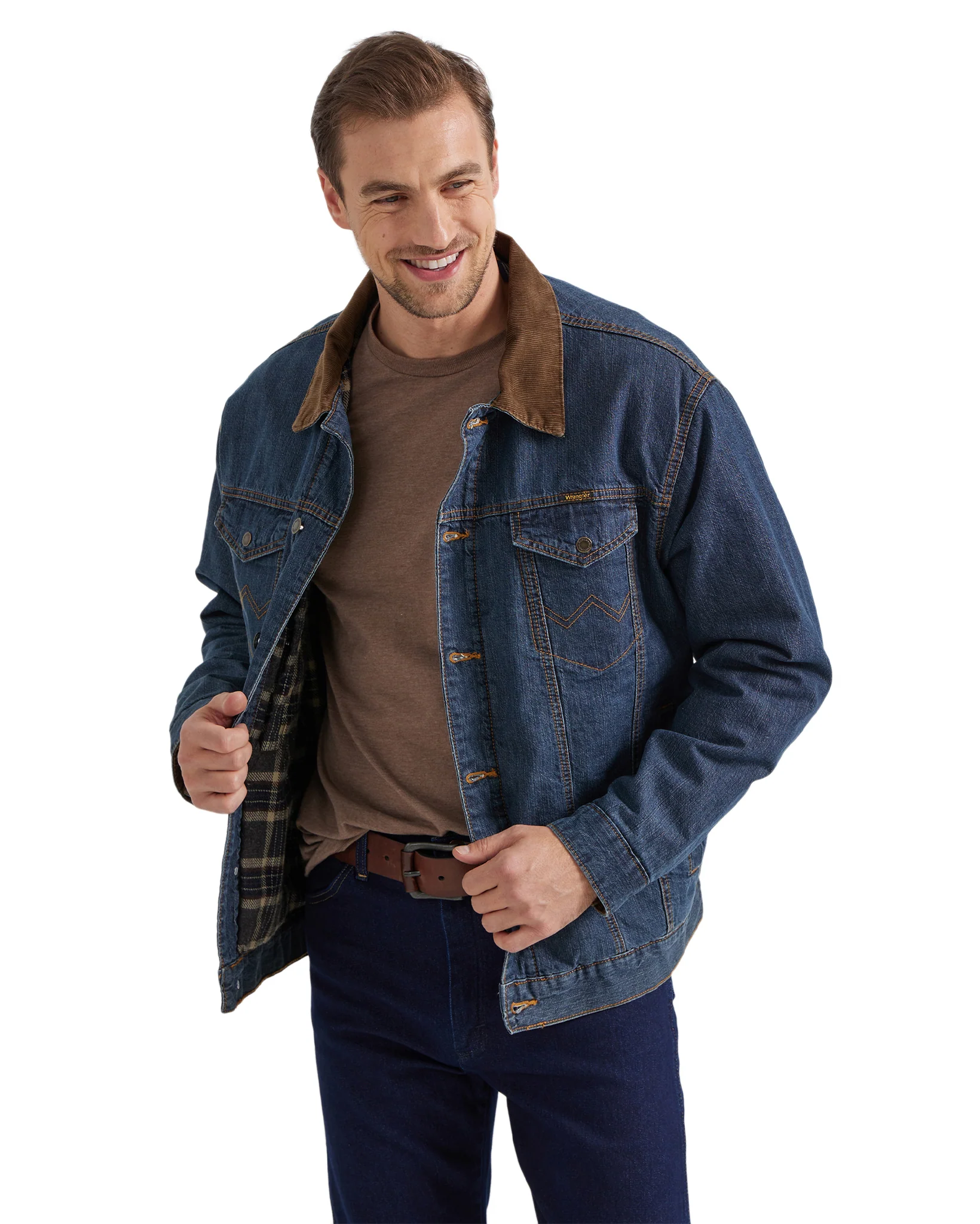 Men's Concealed Carry Blanket Lined Denim Jacket