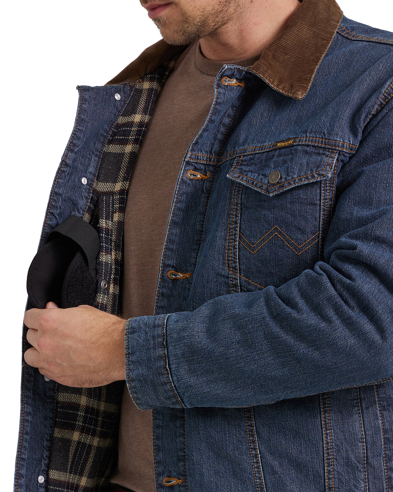 Men's Concealed Carry Blanket Lined Denim Jacket - Image 3