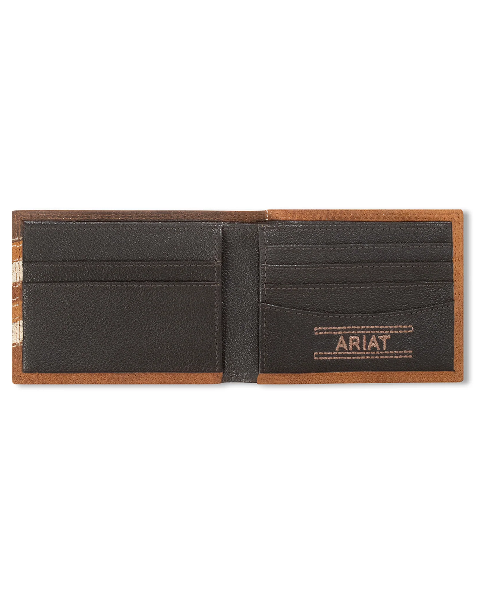 Men's Calf Hair Chevron Patchwork Wallet - Image 2