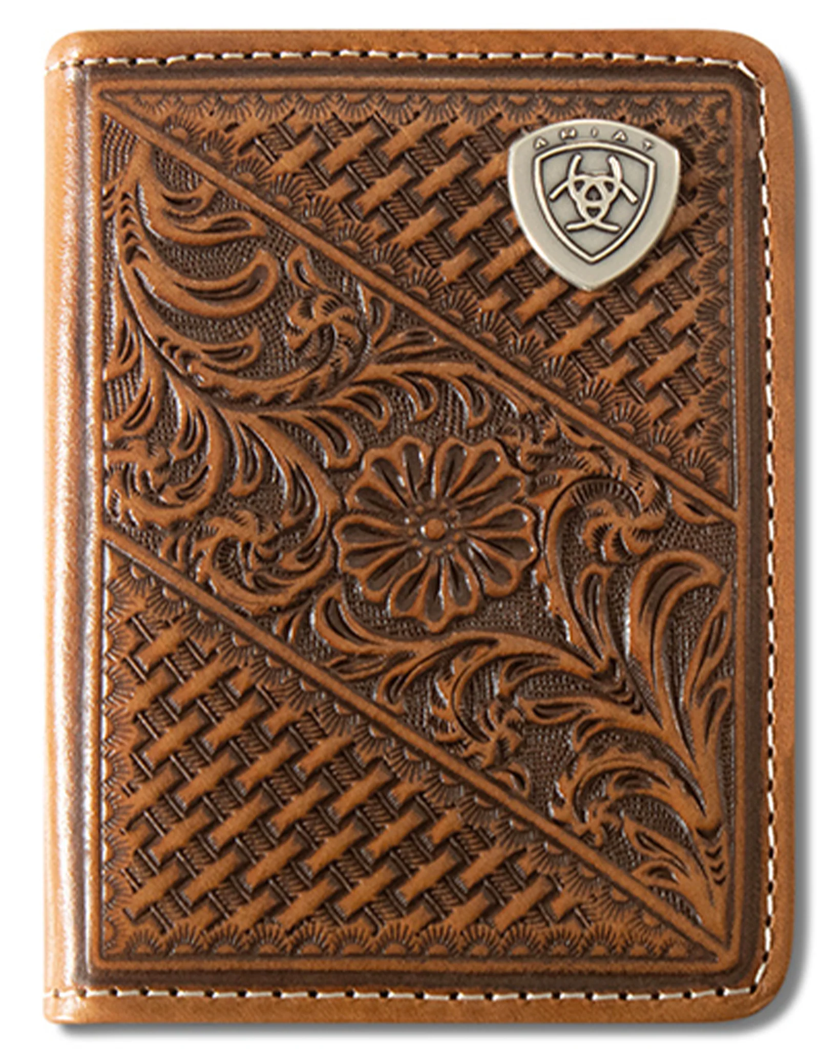 Men's Basket Weave Bifold Wallet