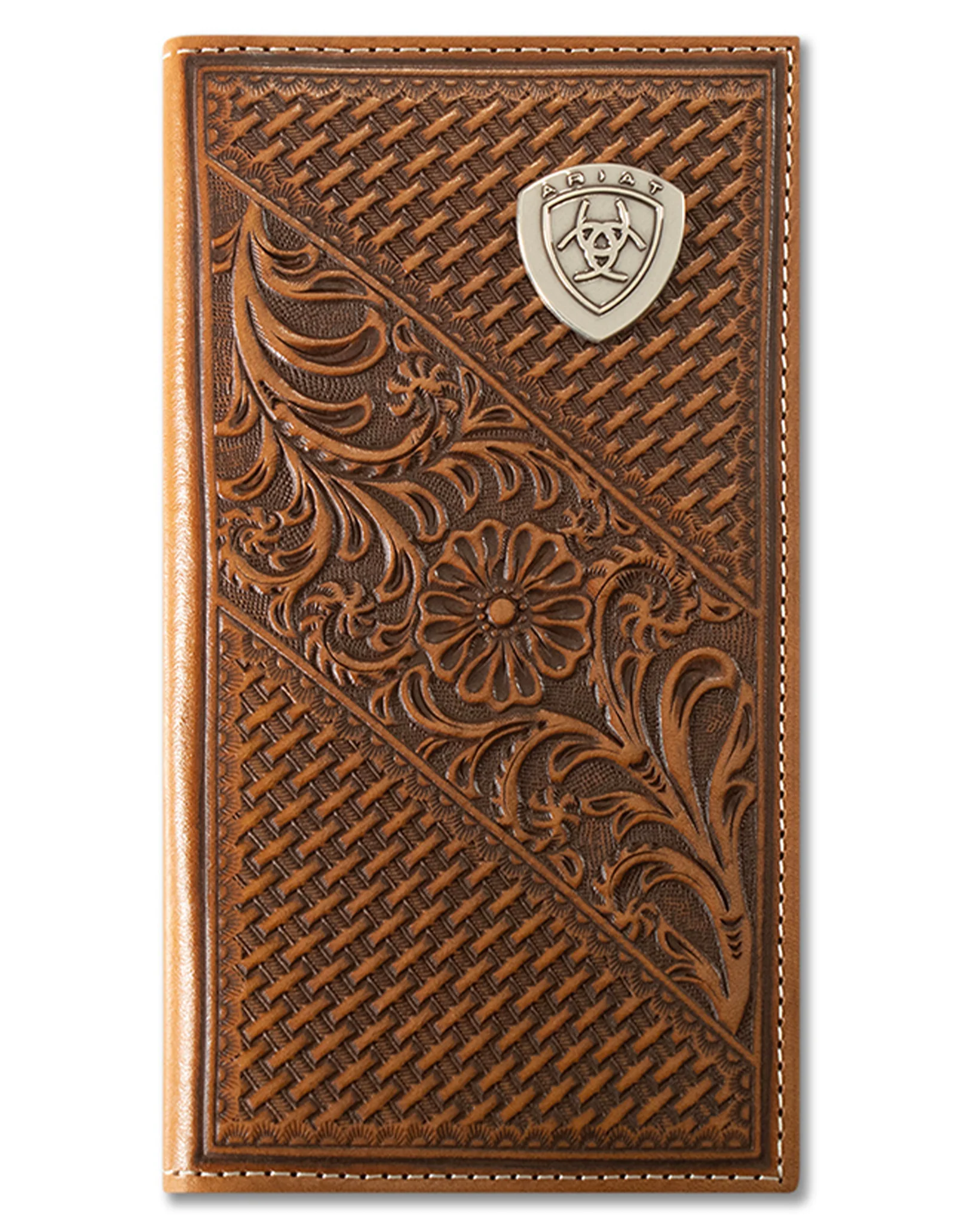 Men's Basket Weave Bifold Wallet