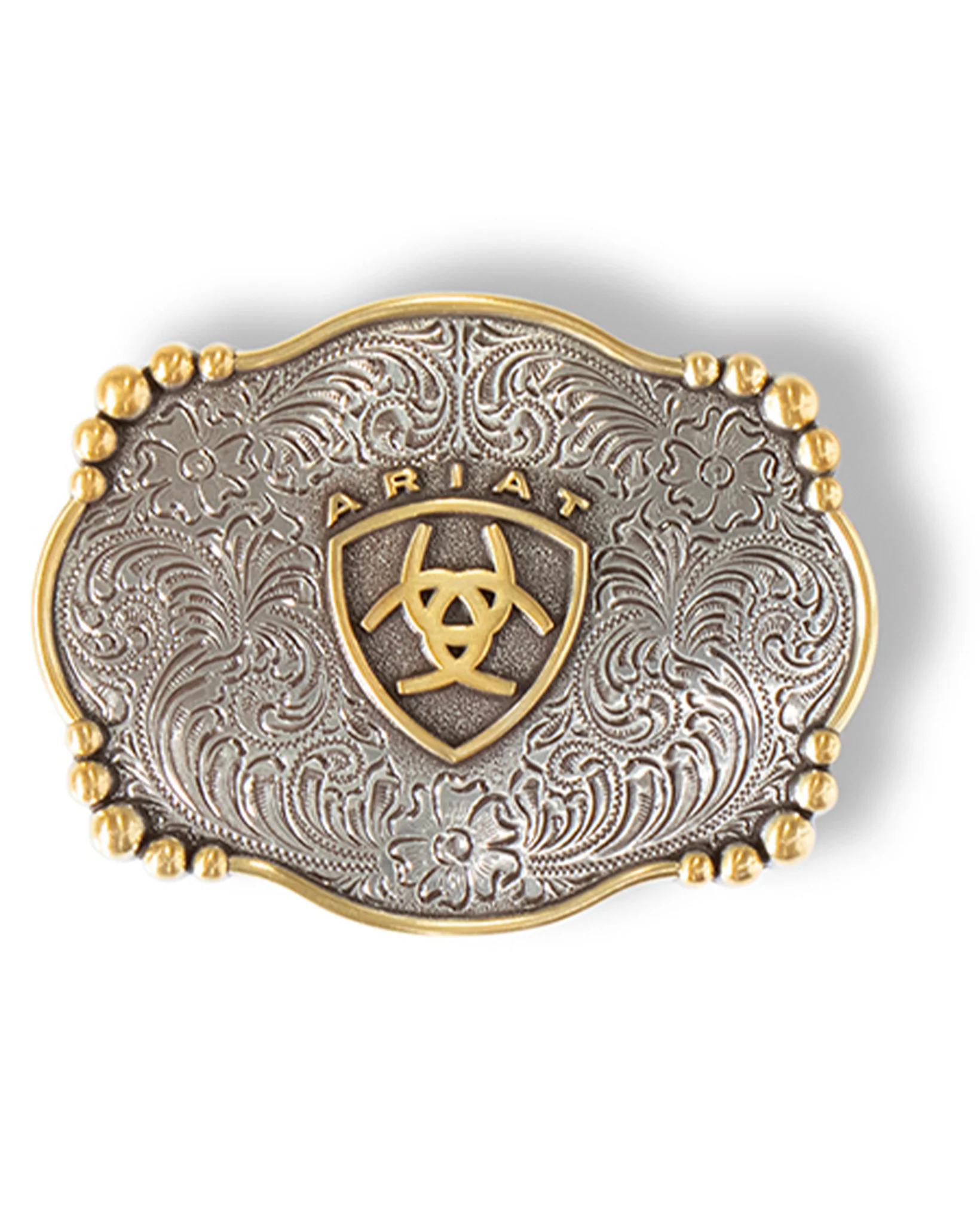 Ariat Floral Engraved Emblem Belt Buckle