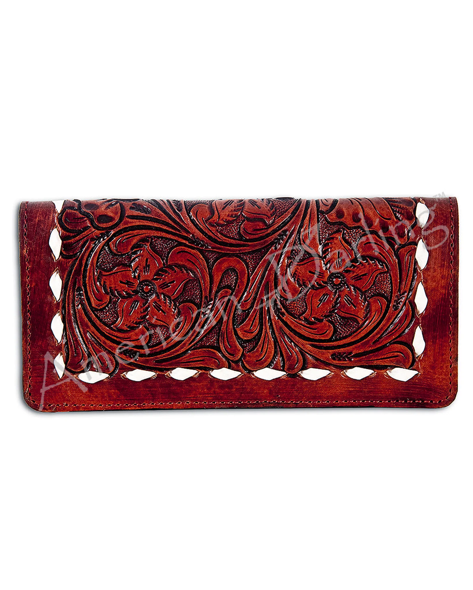 Western Tooled Leather Clutch