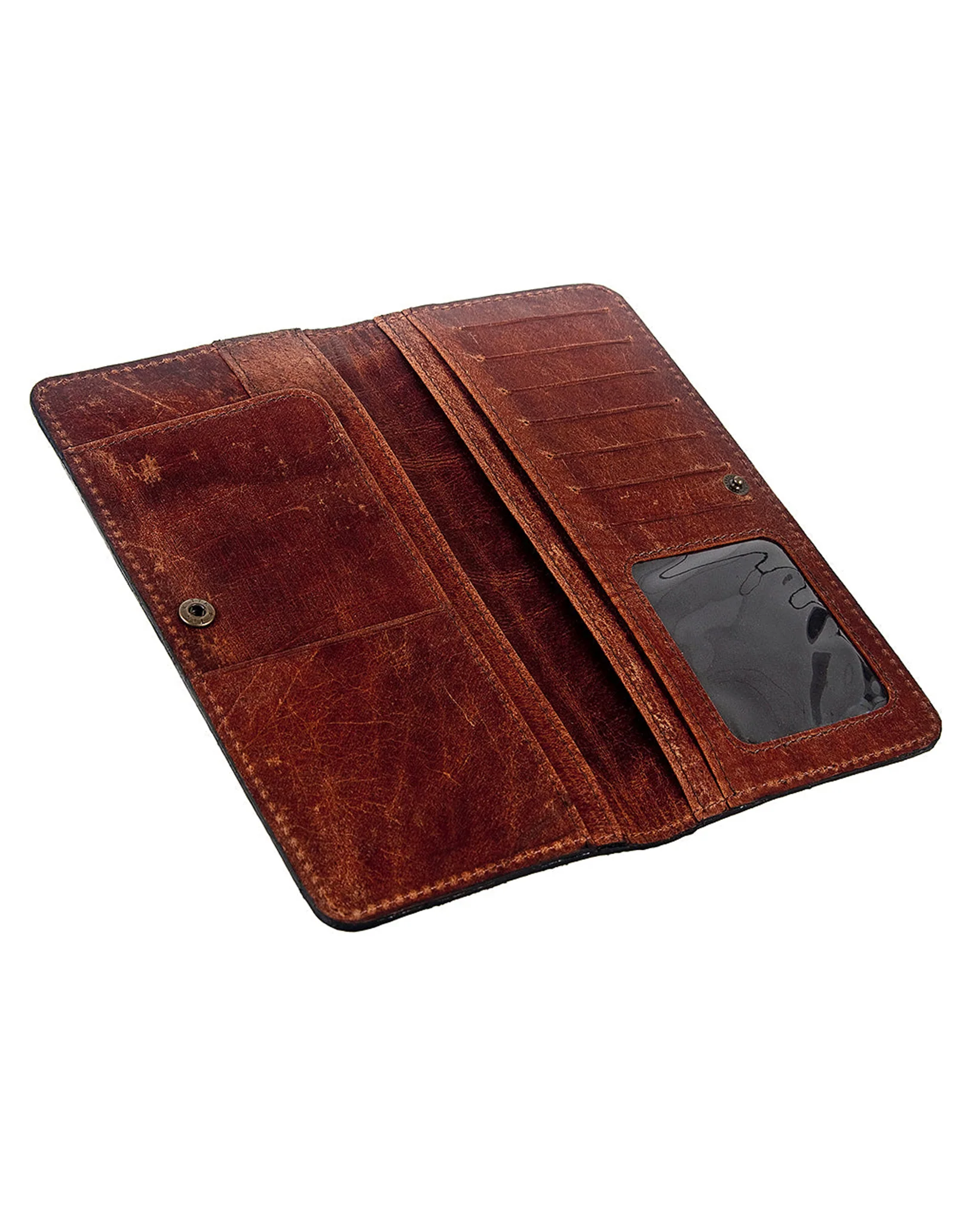 Western Tooled Leather Clutch - Image 5