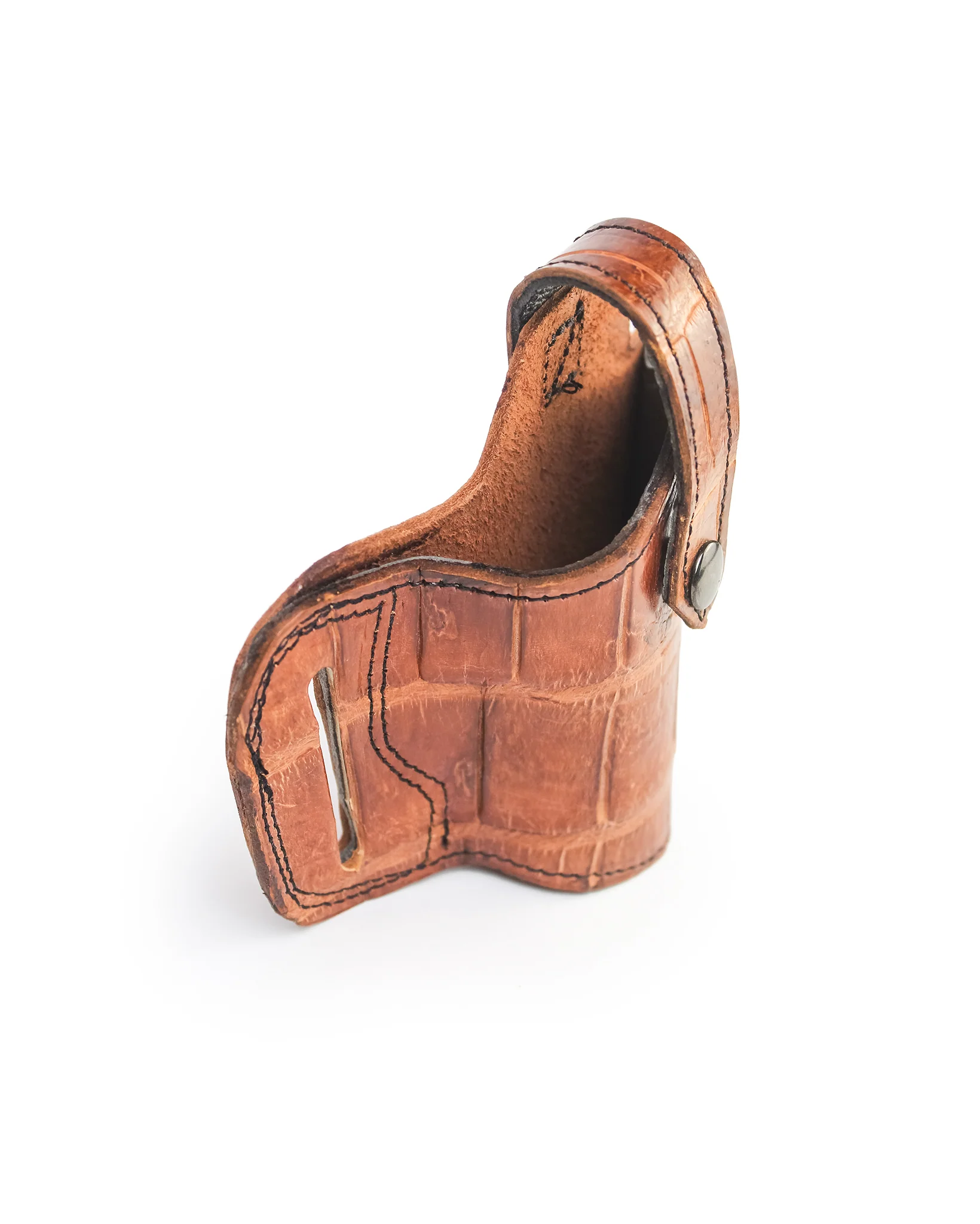 Alligator Outside Gun Holster - Cognac - Image 2