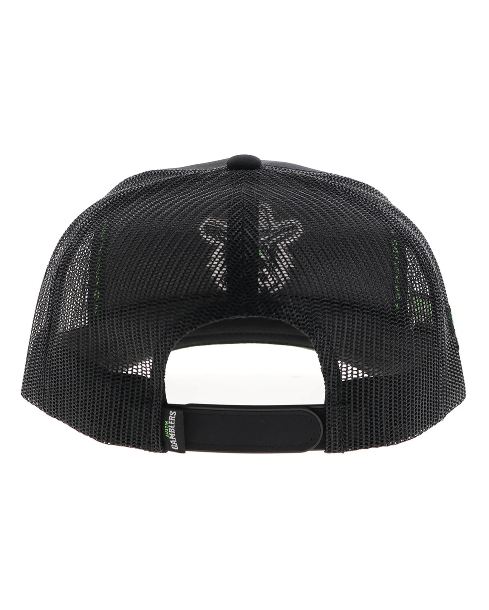 Austin Gamblers Black 5-Panel Trucker With Black / White Gambler Logo - Ag001T-Bk - Image 4