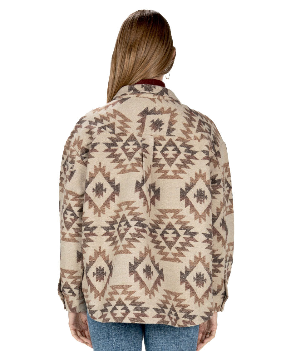 Women's Aztec Button Up Shacket - Image 5