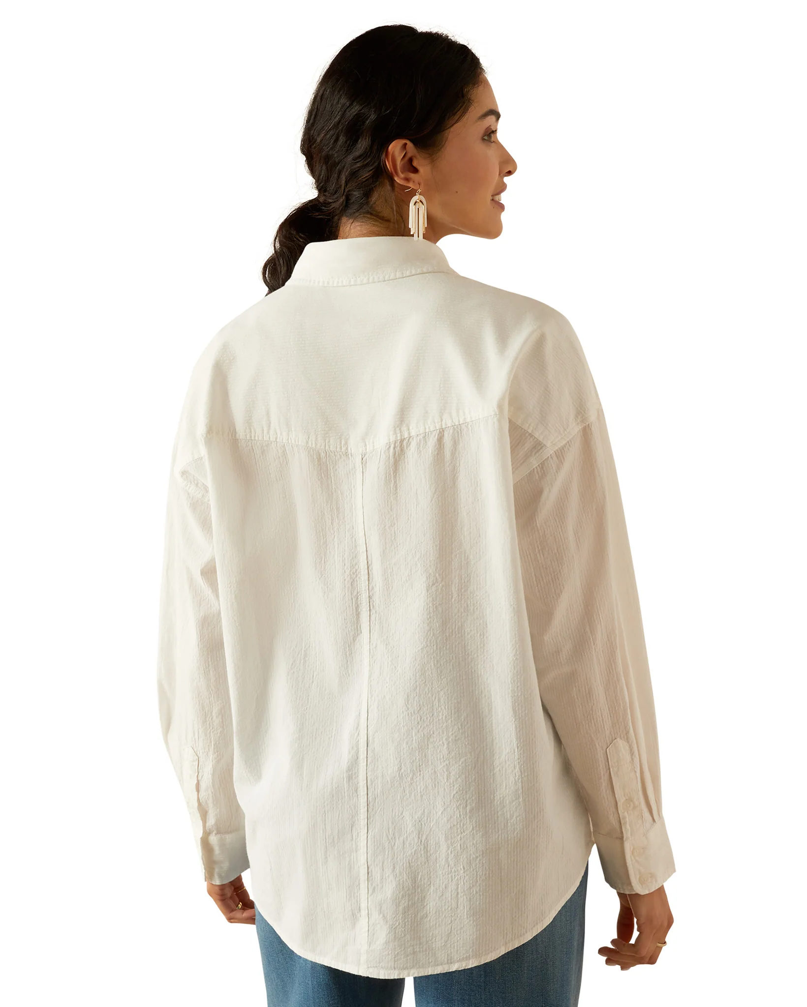 Women's Baggy Button Up Shirt - Image 2