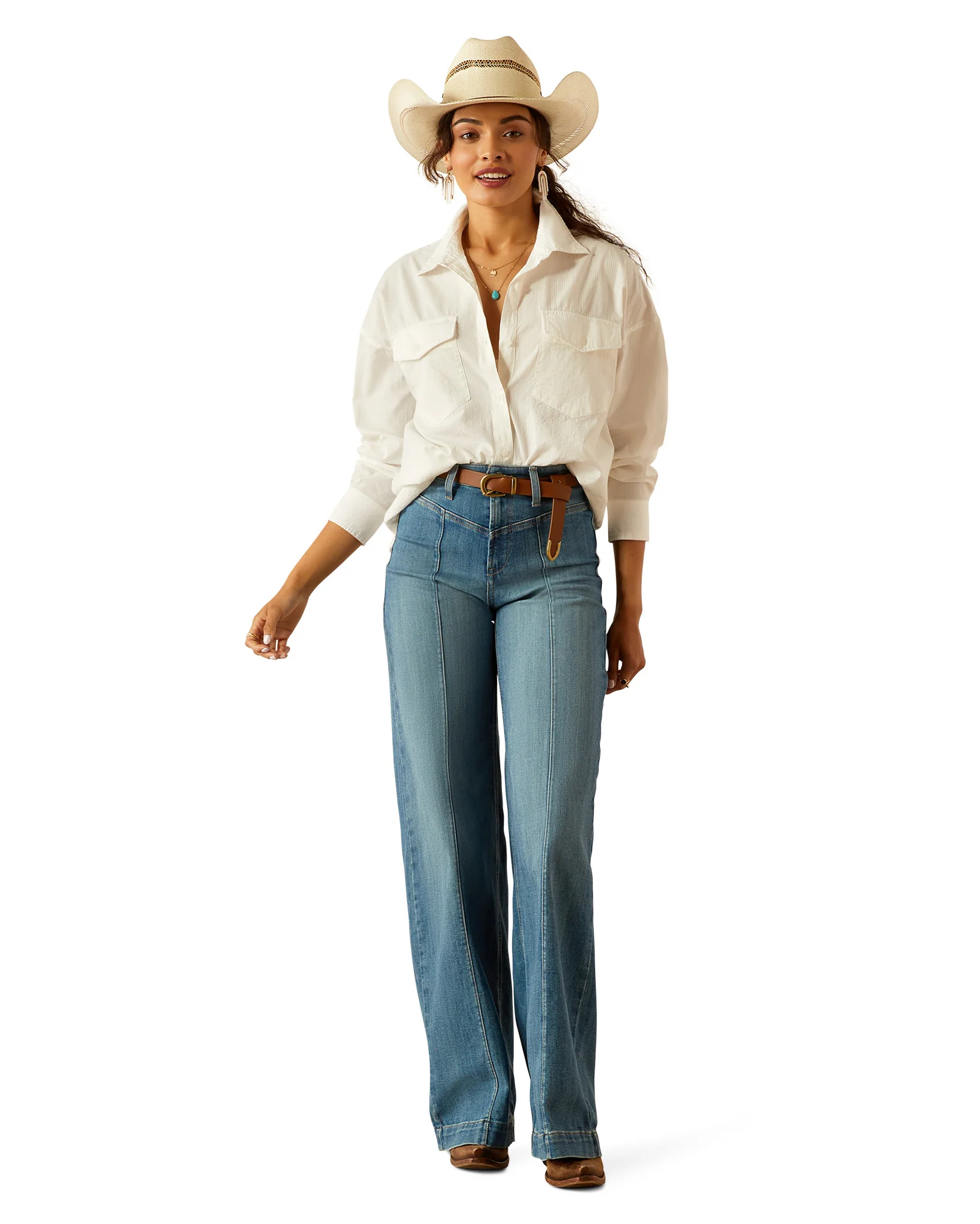Women's Baggy Button Up Shirt - Image 3