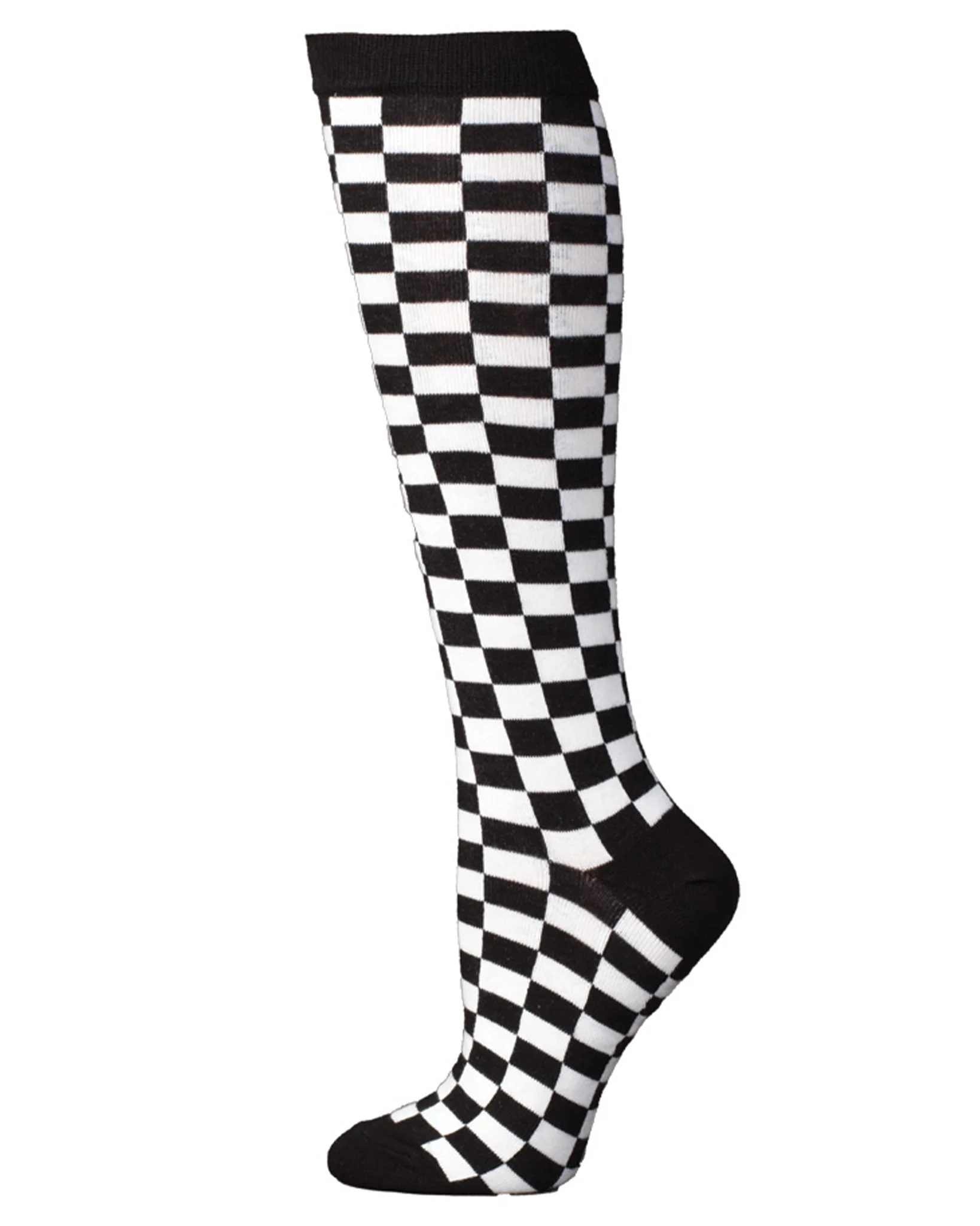 Women's Checkerboard Over The Calf Socks