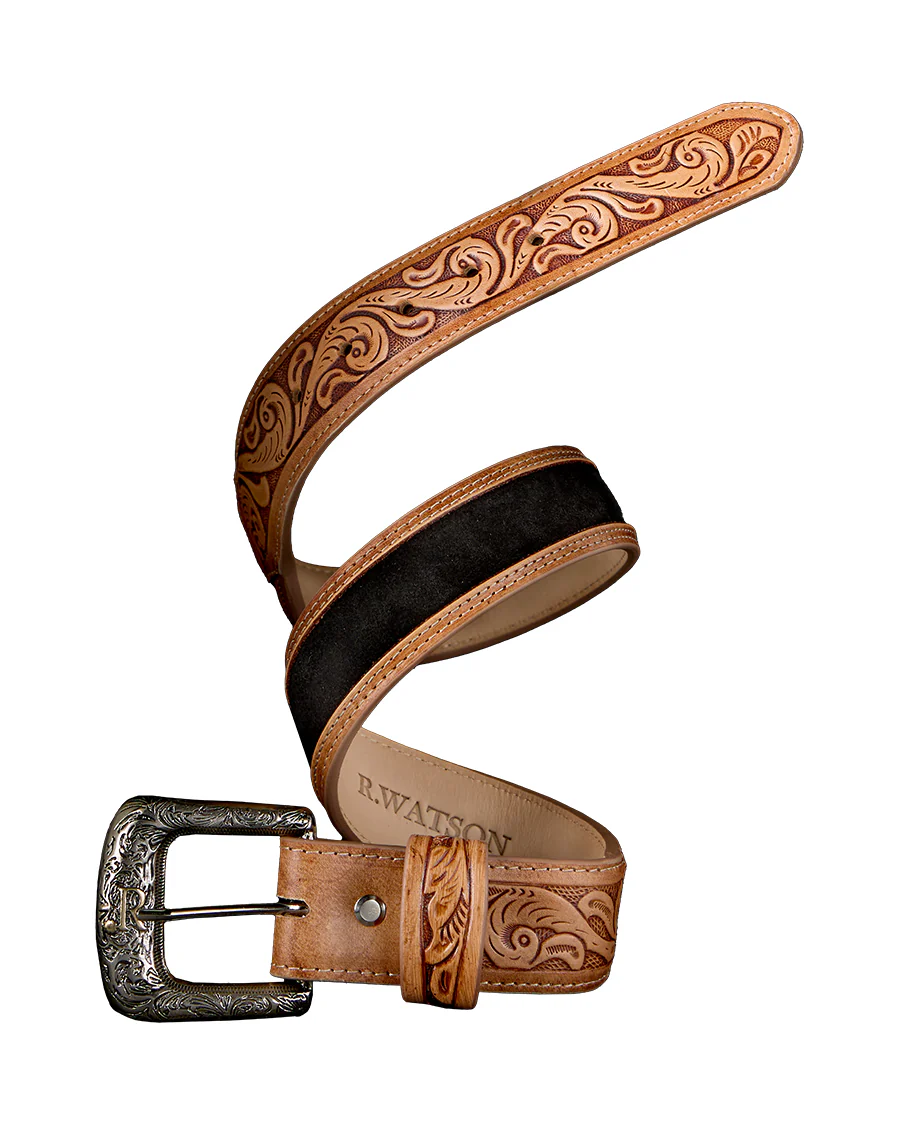 Men's Black Roughout Belt
