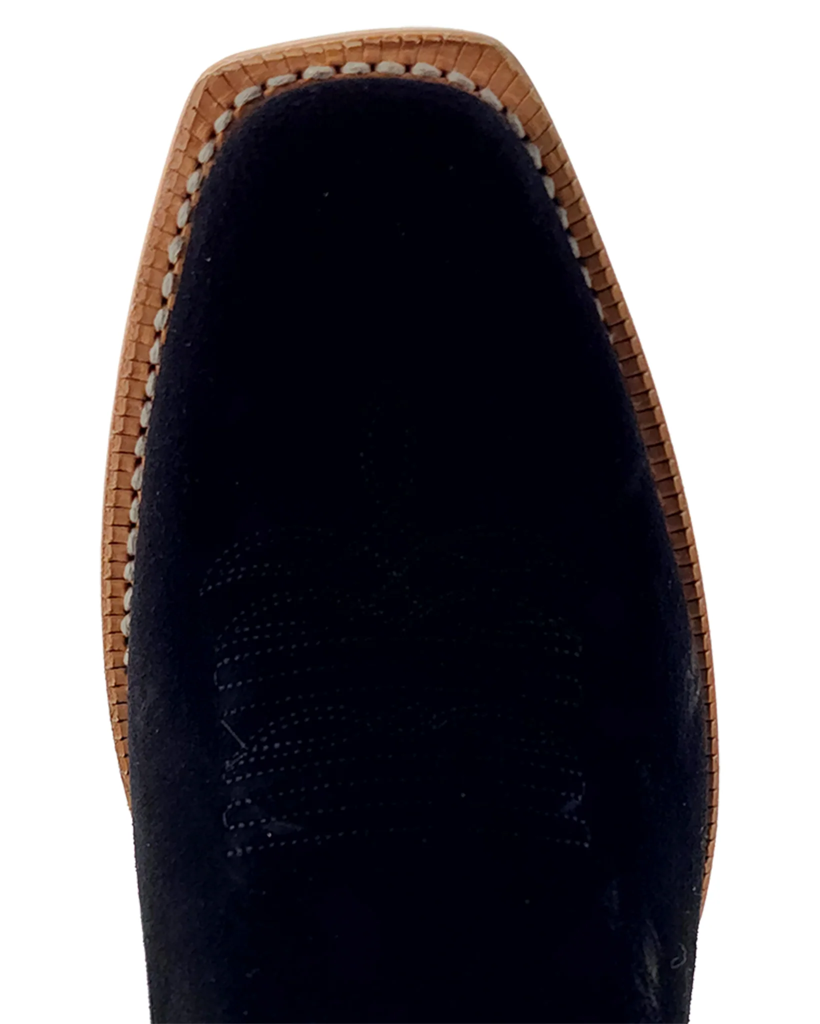 Men's Black Roughout Cowhide Western Boots - Image 6