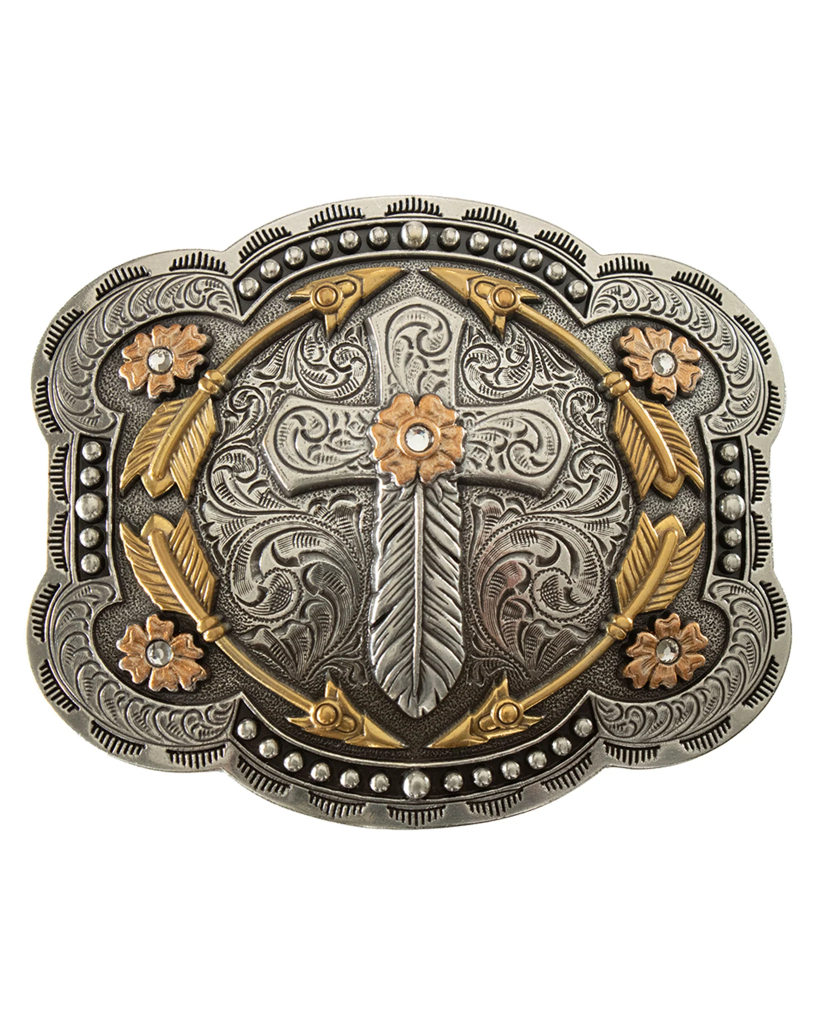 Cross and Arrows Belt Buckle