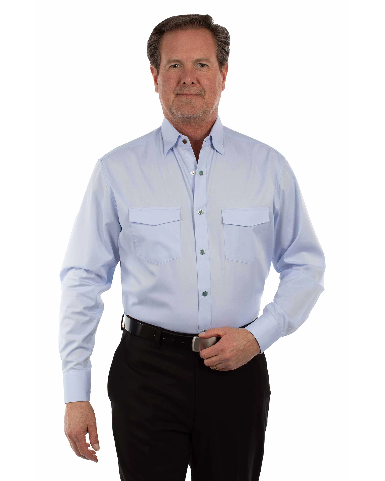 Men's Chambray Dress Western Shirt