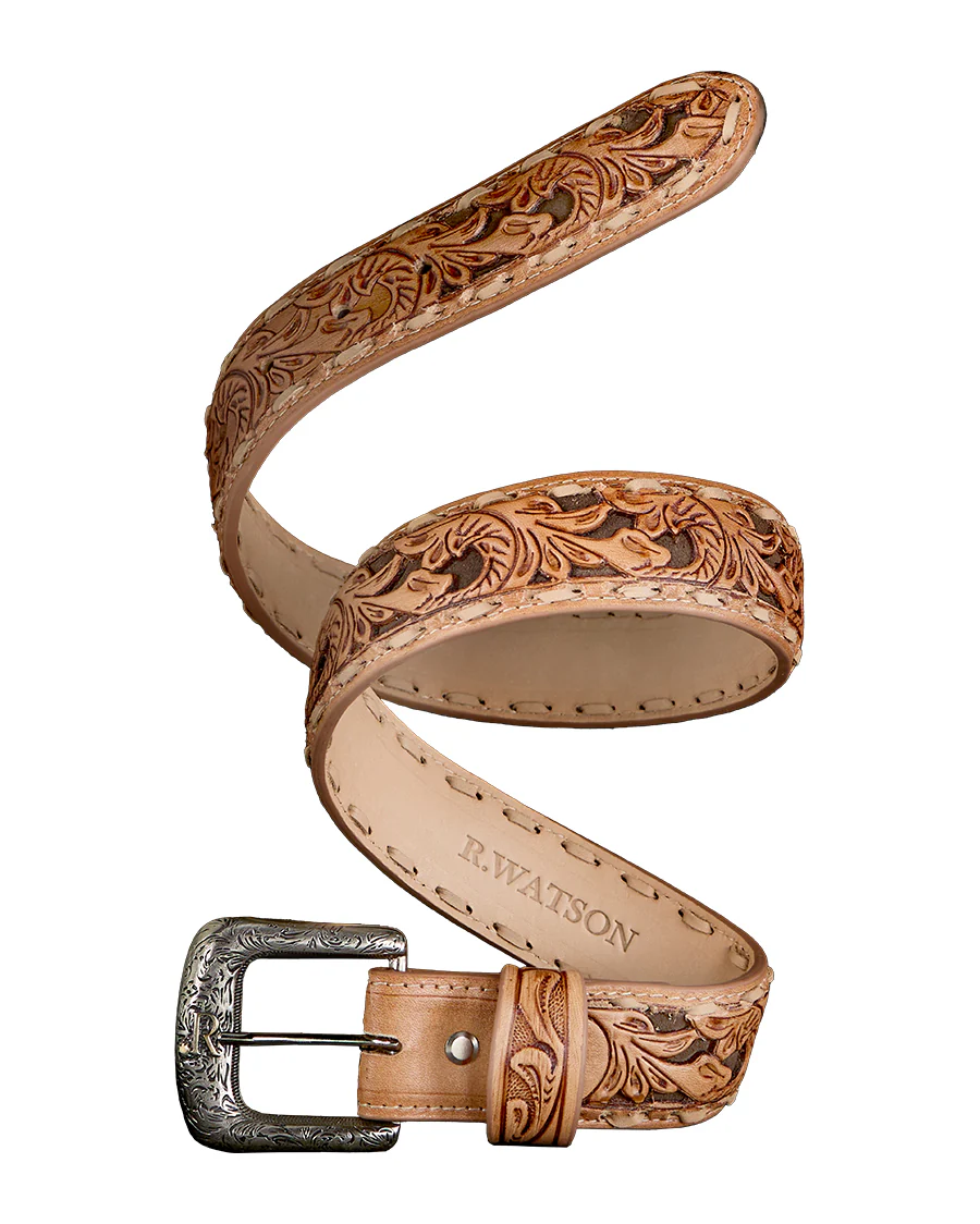 Men's Chocolate Roughout Underlay Belt