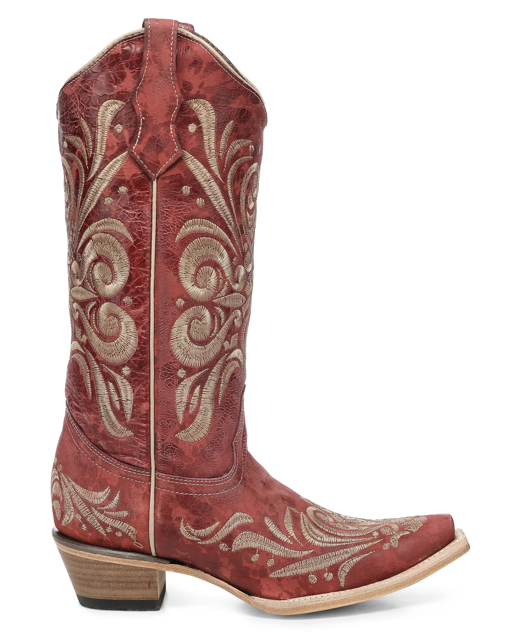 Circle G Women's Red Filigree Embroidery Patterns Western Boots - L8052 - Image 2