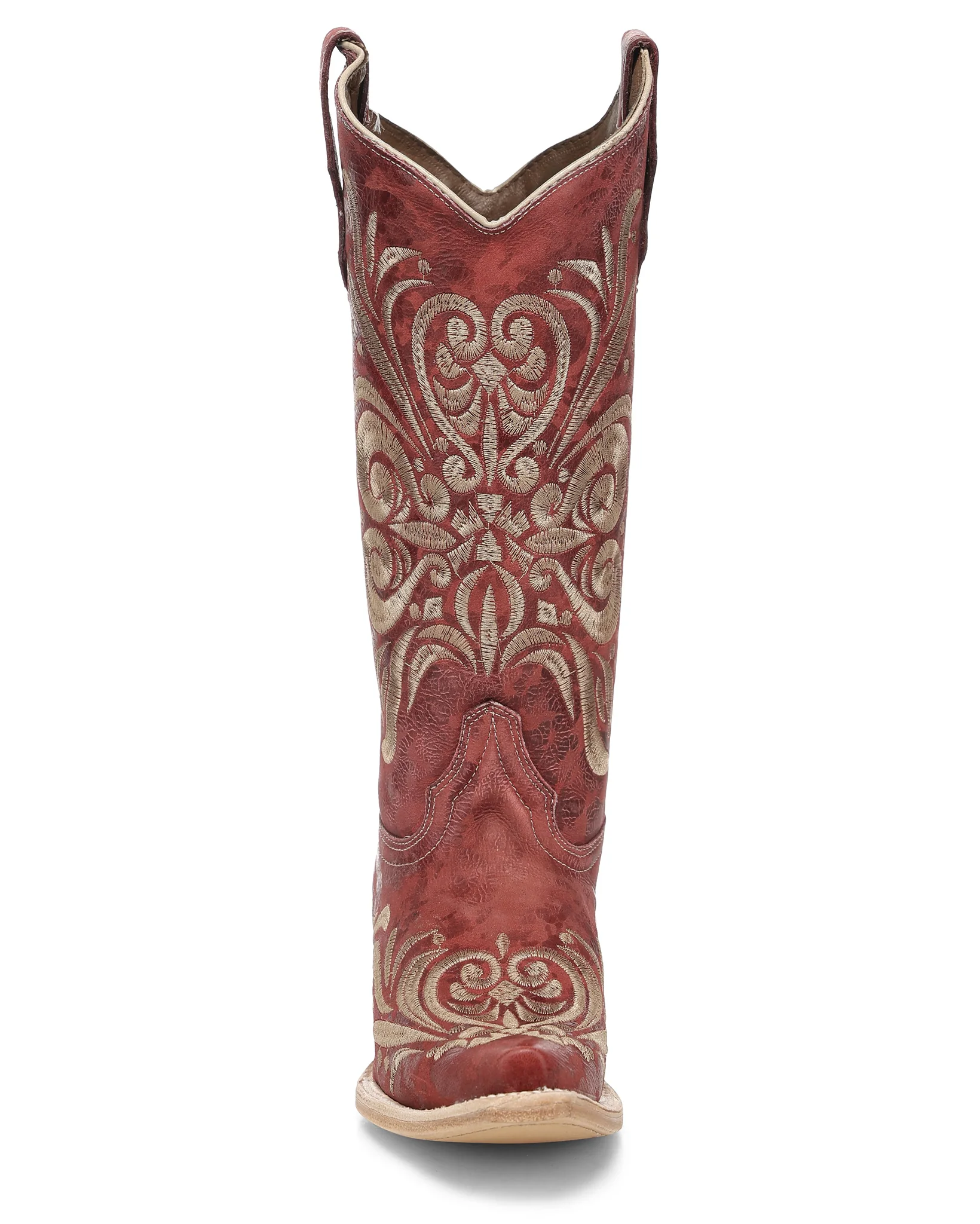 Circle G Women's Red Filigree Embroidery Patterns Western Boots - L8052 - Image 3
