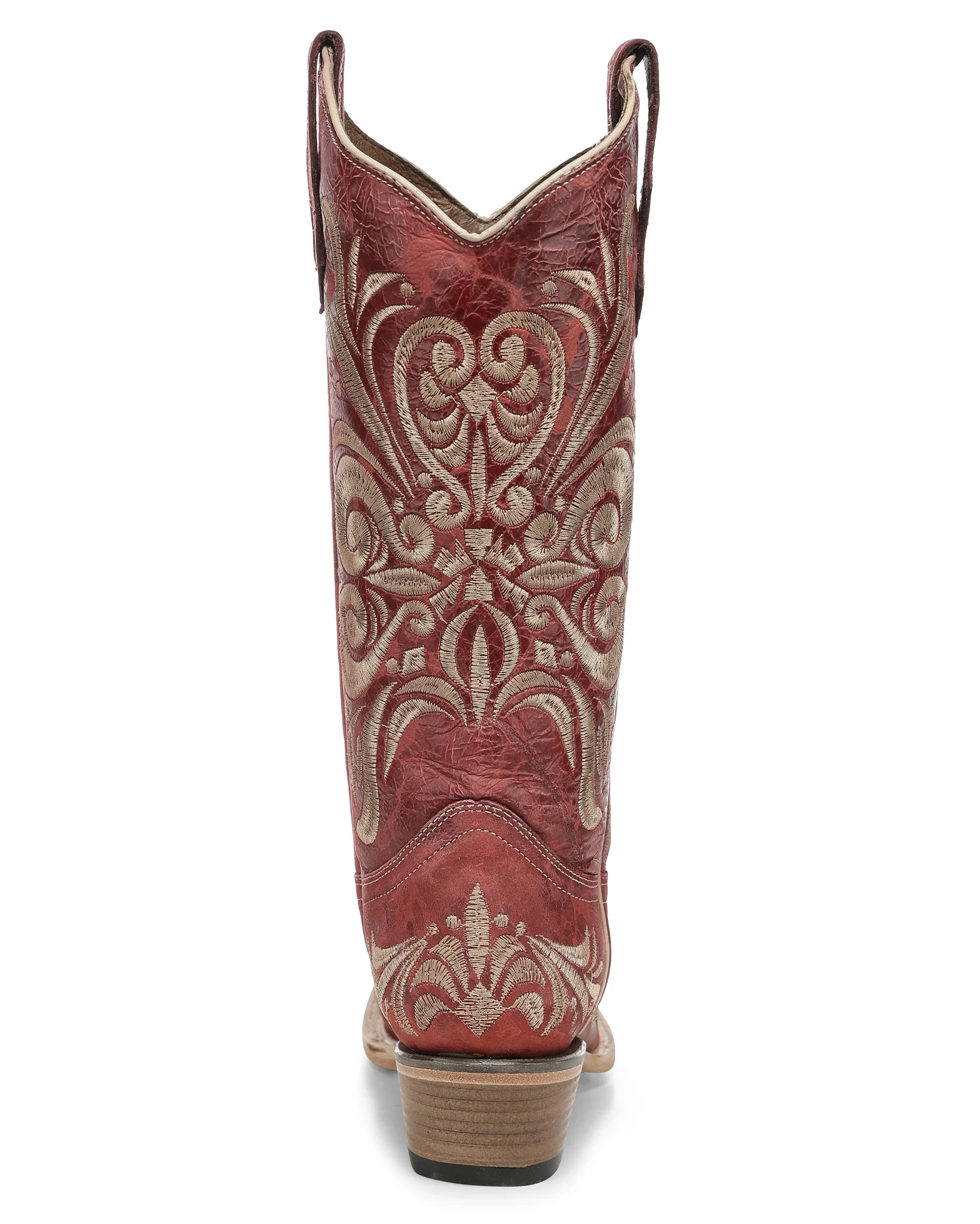 Circle G Women's Red Filigree Embroidery Patterns Western Boots - L8052 - Image 4