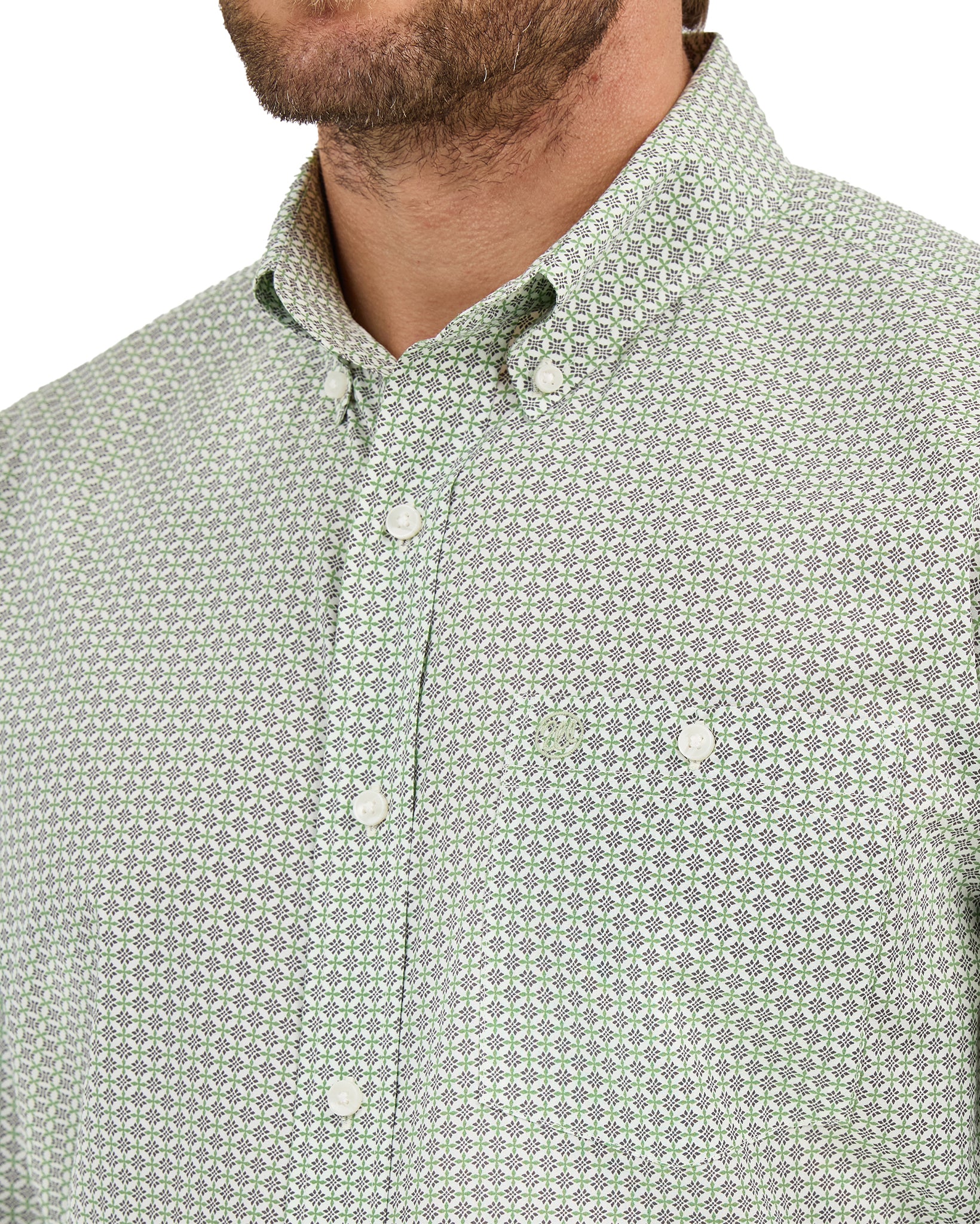 Men's Classic Geo Print Western Shirt - Image 3