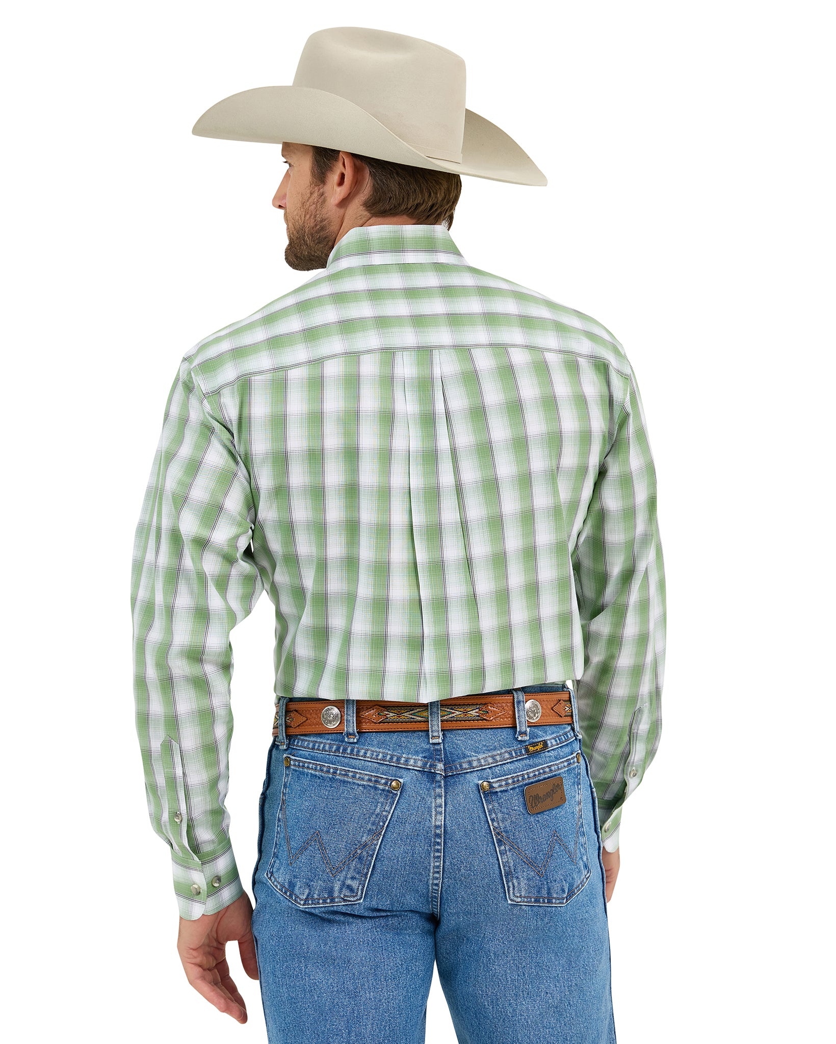 Men's Classic 1 Pocket Plaid Western Shirt - Image 2