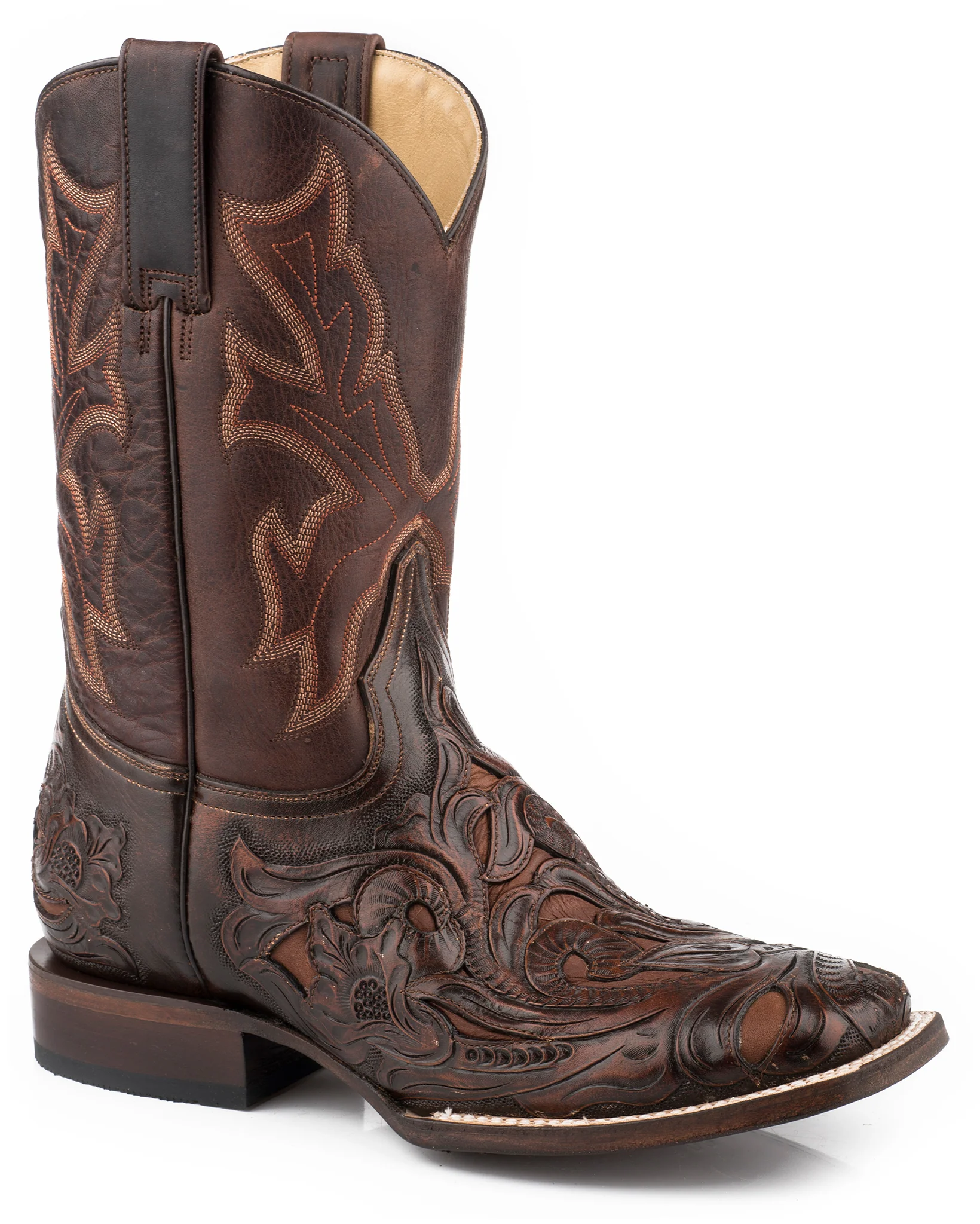 Men's Wicks Hand Tooled Western Boots