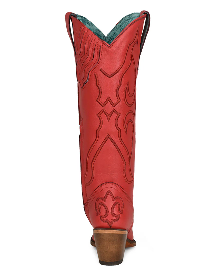 Women's Solid Embroidery Tall Top Western Boots - Image 4