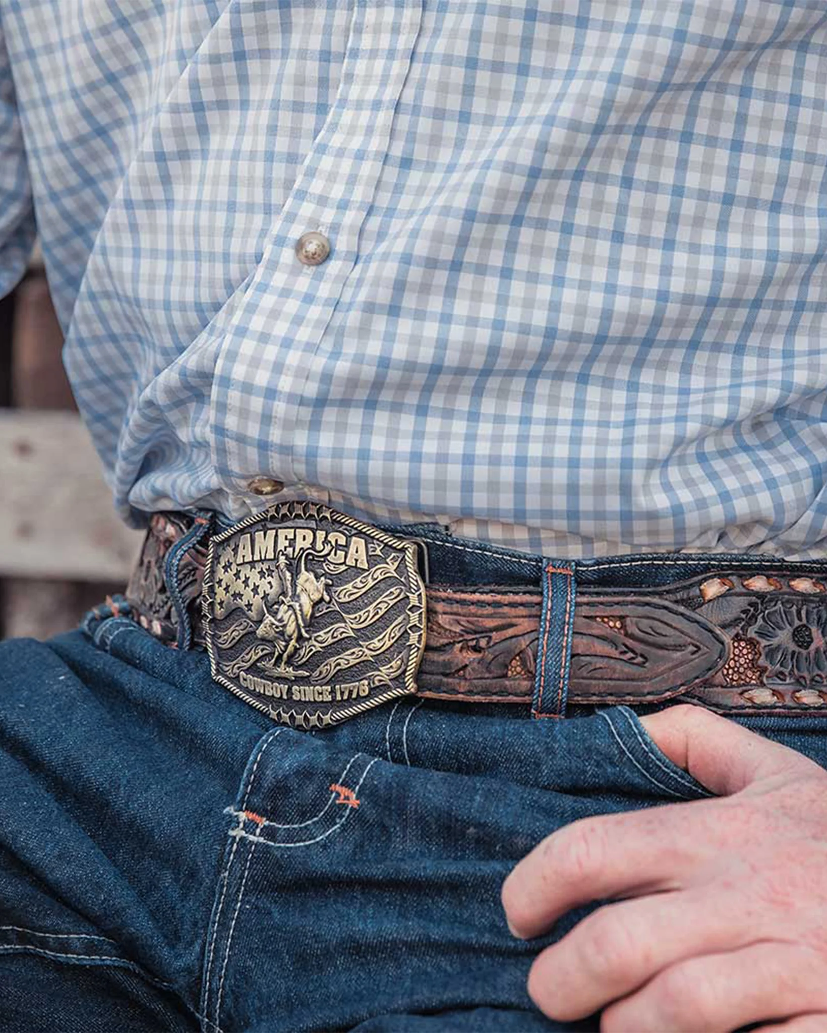 Cowboy Since 1776 Attitude Buckle - Image 2