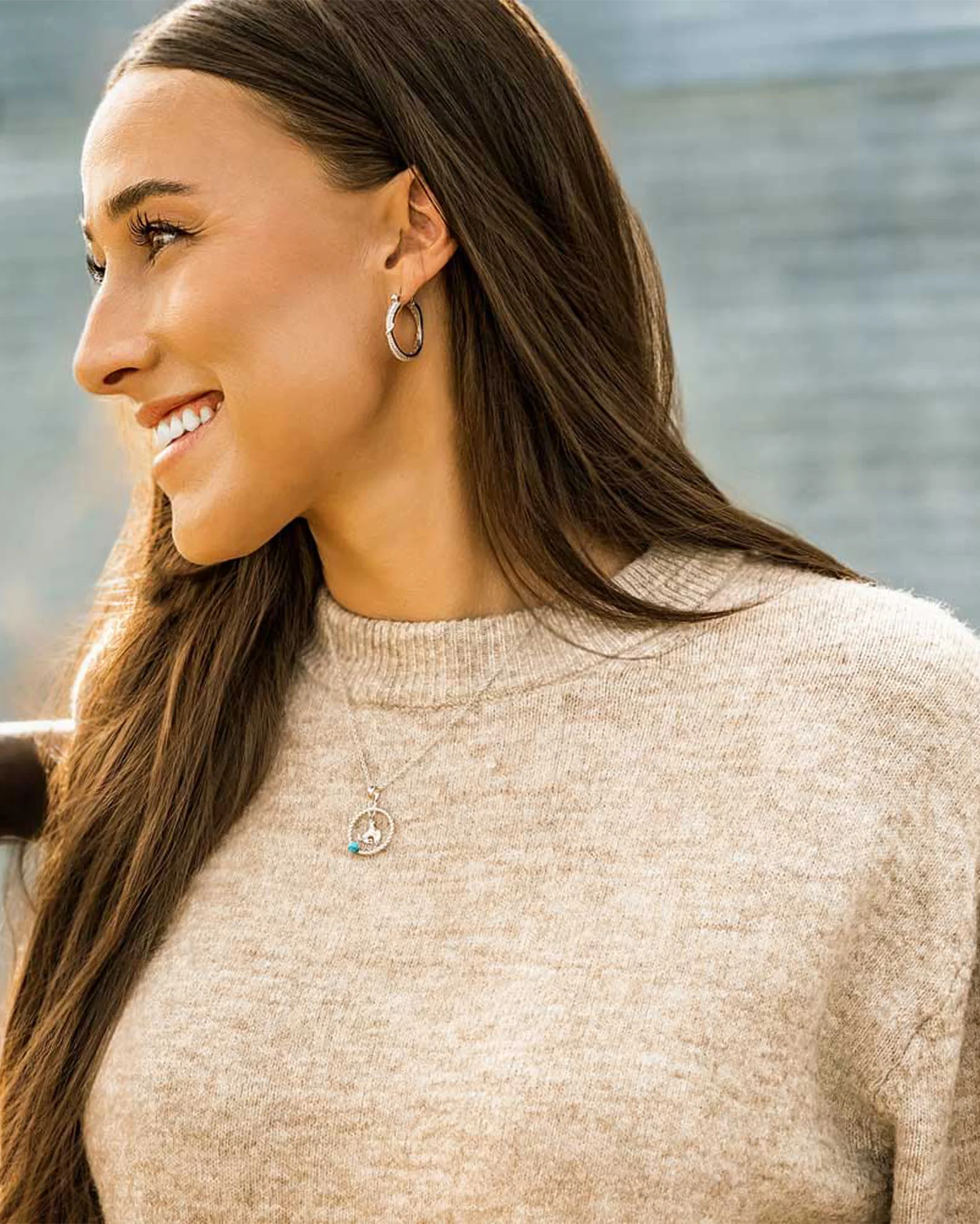 Cowgirl Ice Hoop Earrings - Er6386 - Image 2
