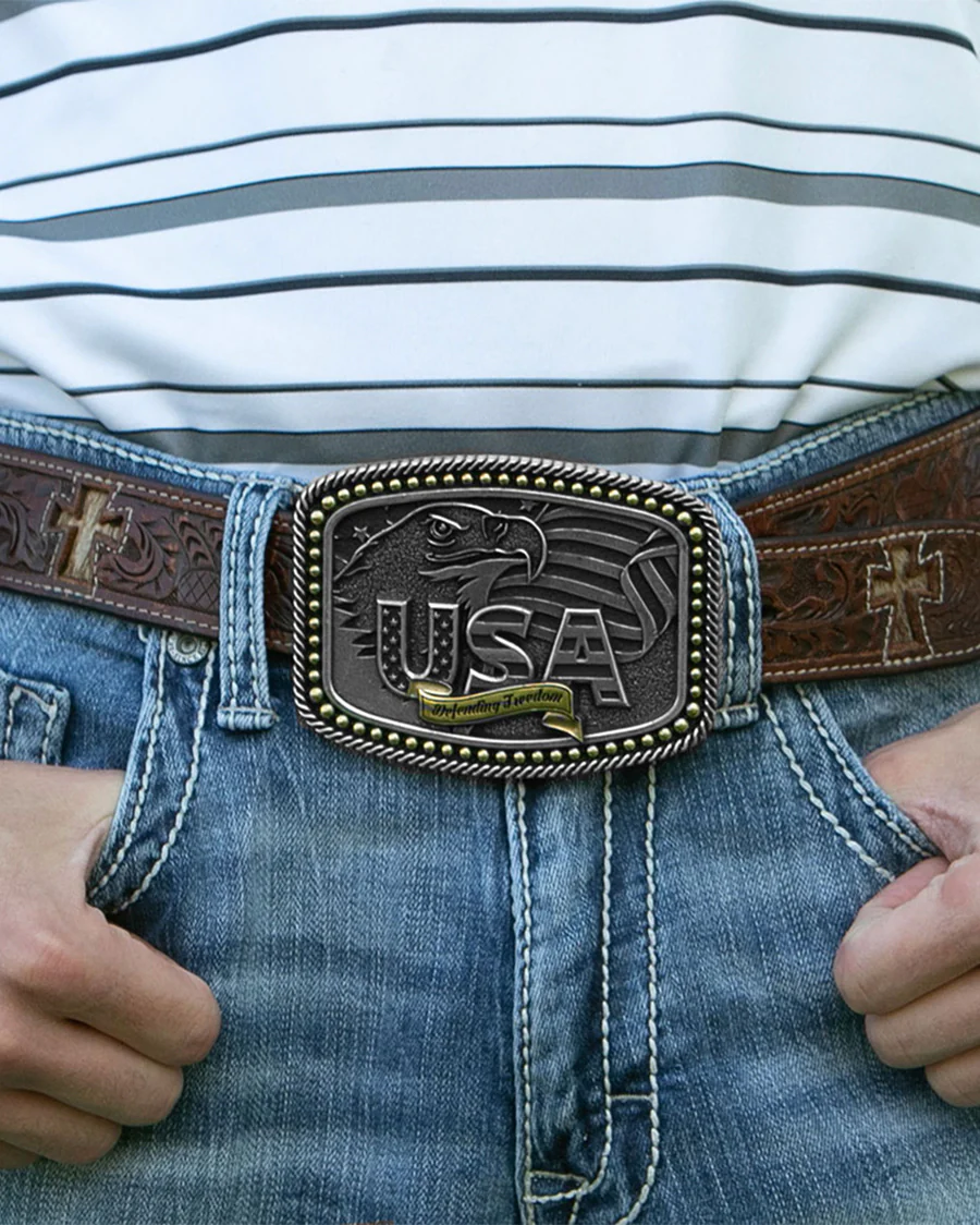 Defending Freedom USA Belt Buckle - Image 2