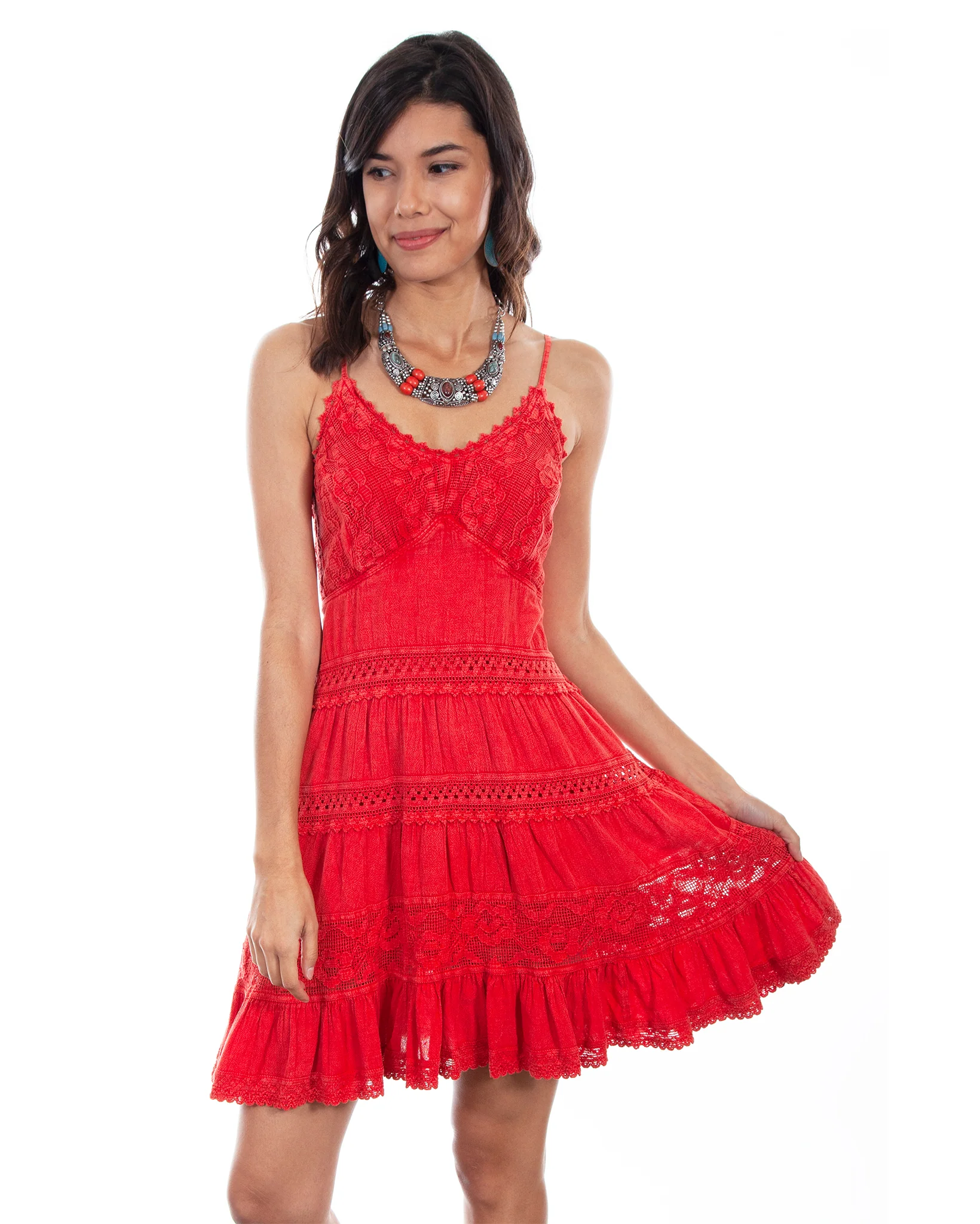 Women's Crochet Spaghetti Strap Dress