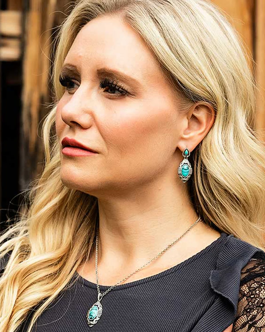 Women's Blue Mesa Turquoise Earrings - Image 4