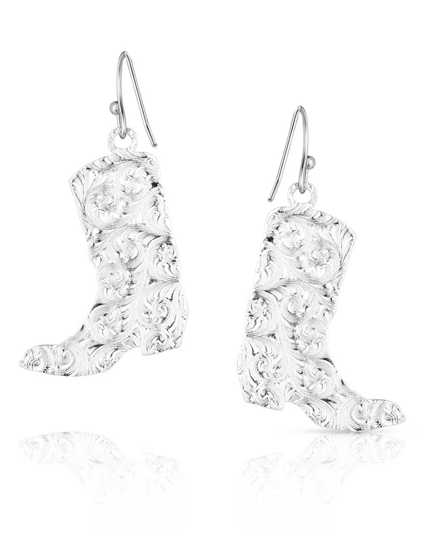 Women's Chiseled Boots Earrings - Image 2