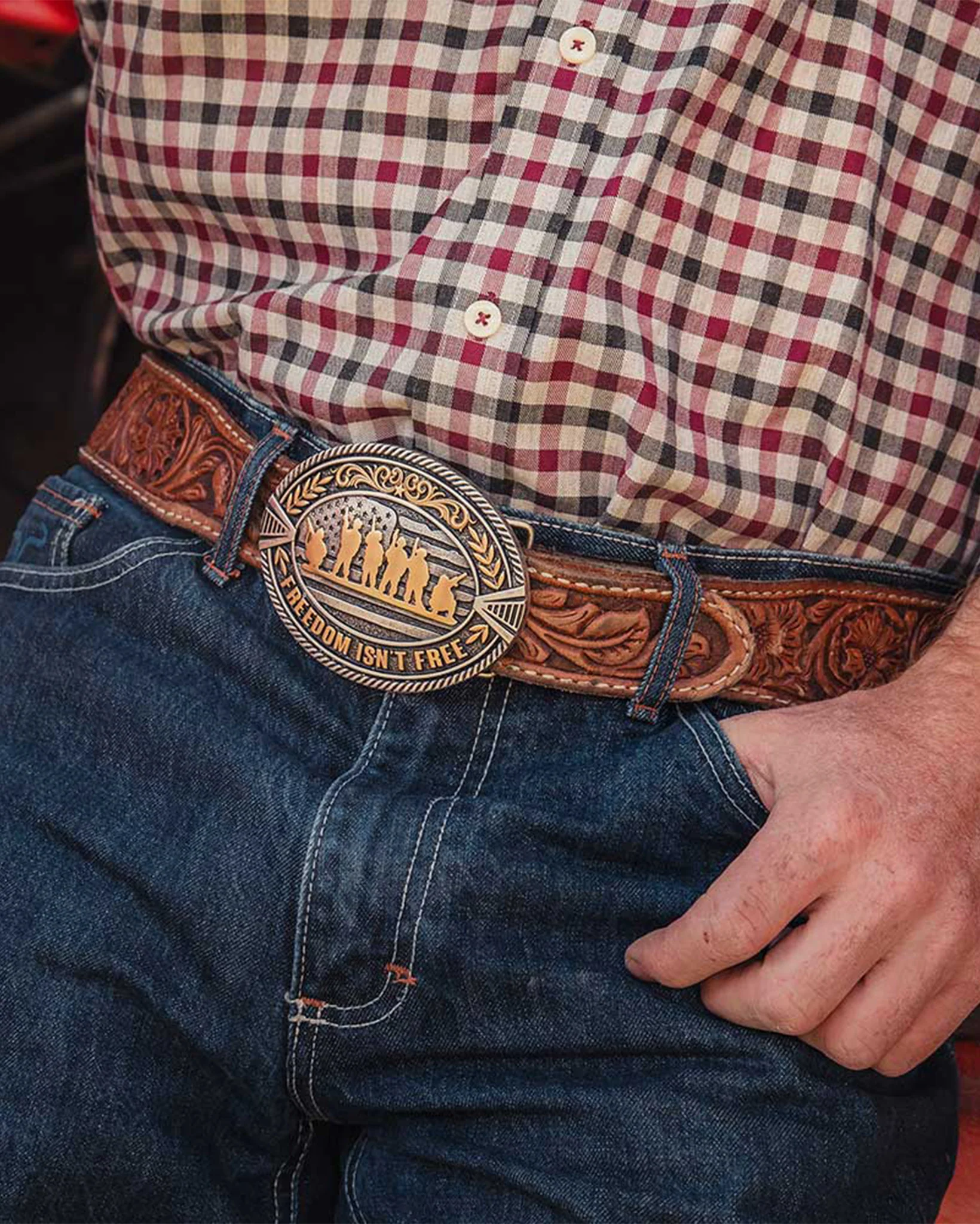 Freedom Isn't Free Attitude Buckle - Image 2