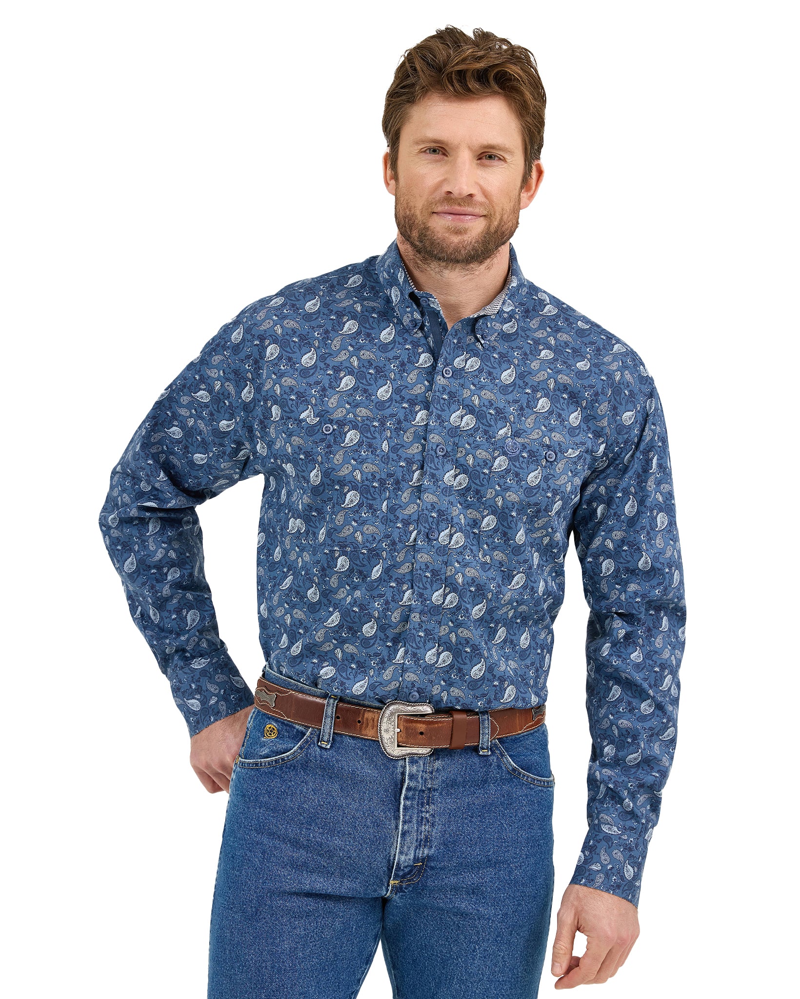 Men's George Strait Print Western Shirt