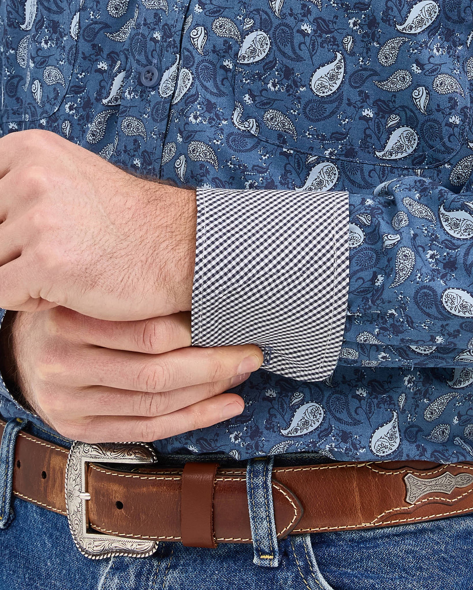 Men's George Strait Print Western Shirt - Image 4