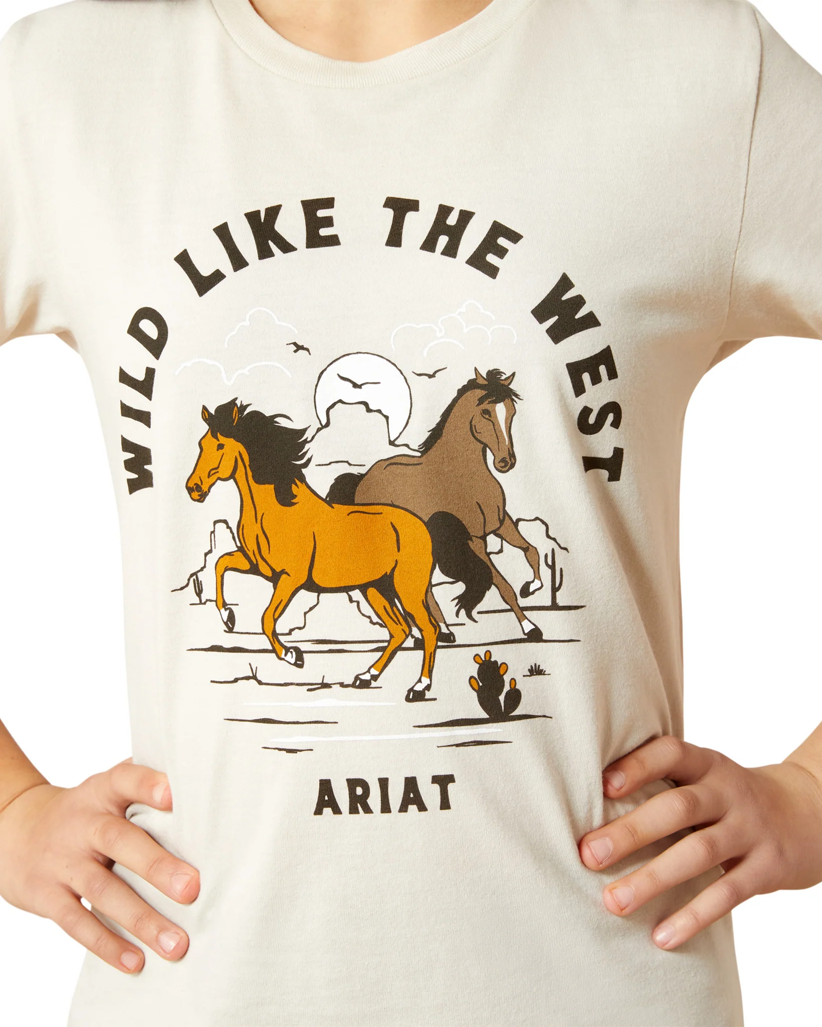 Girls' Ariat Wild Like The West T-Shirt - 10063752 - Image 3