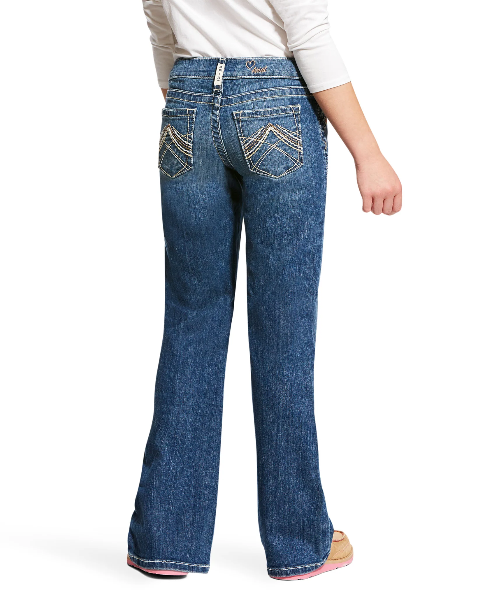 Girls' Whipstitch Boot Cut Jeans - 10025985 - Image 2