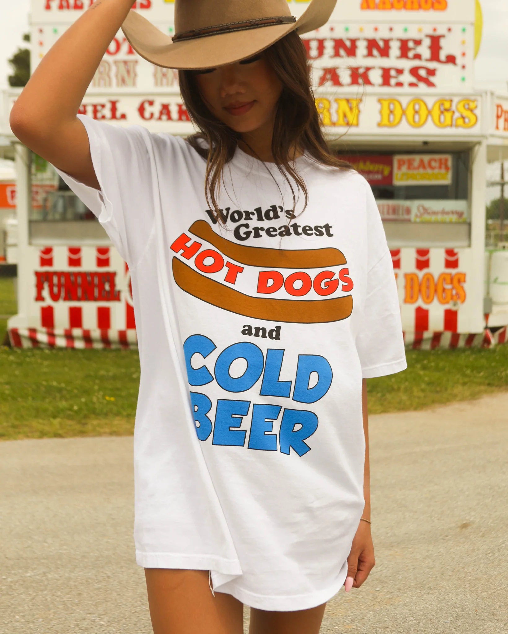 Women's Hot Dogs And Cold Beer Tee