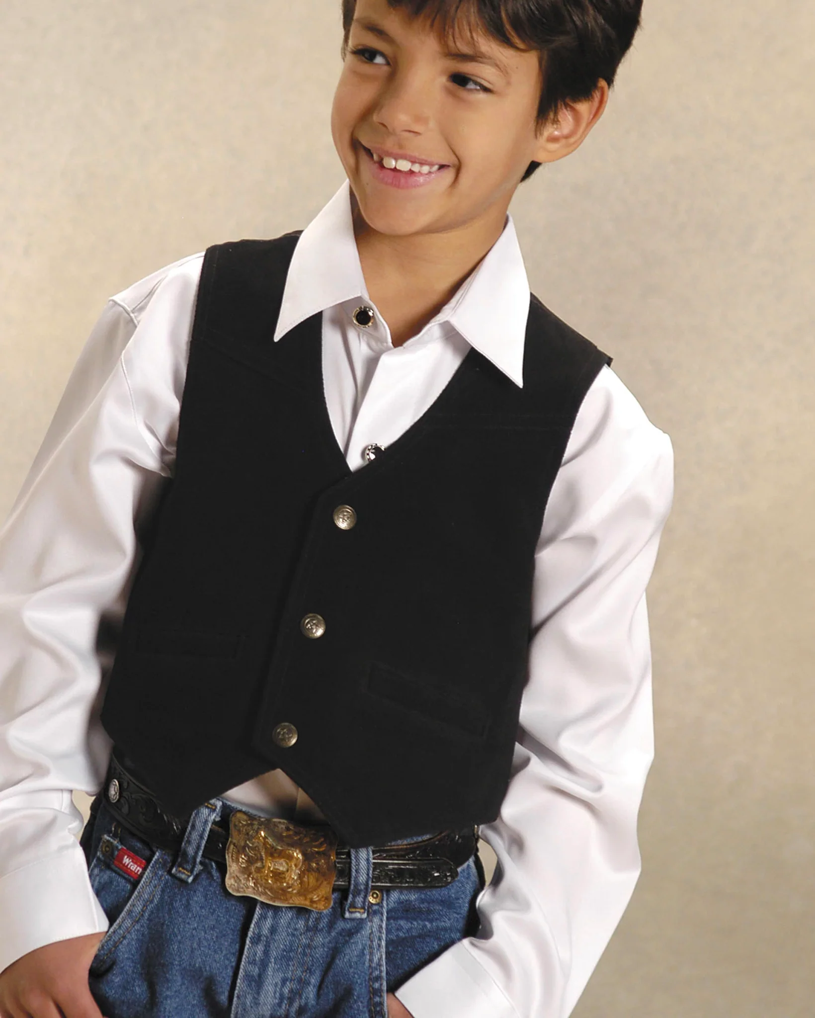 Kids' Cow Suede Vest - Image 5