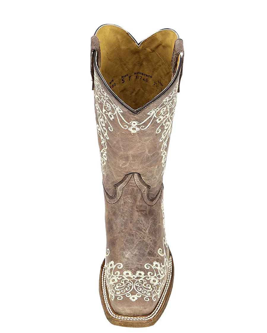 Kids' Embroidered Square-Toe Boots - Image 5