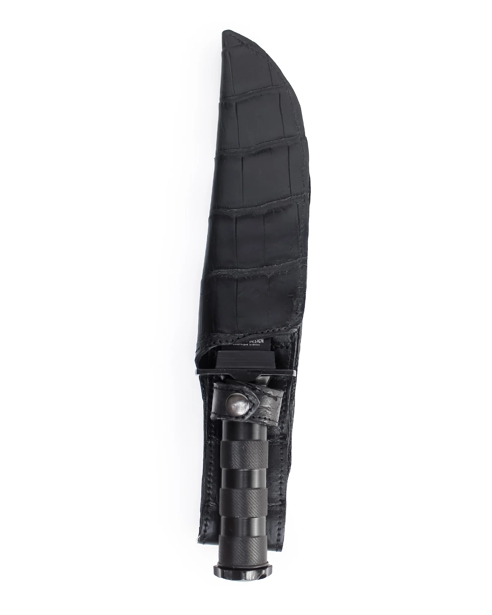 Large Alligator Knife Holster with Jungle Master Knife - Black - Image 3