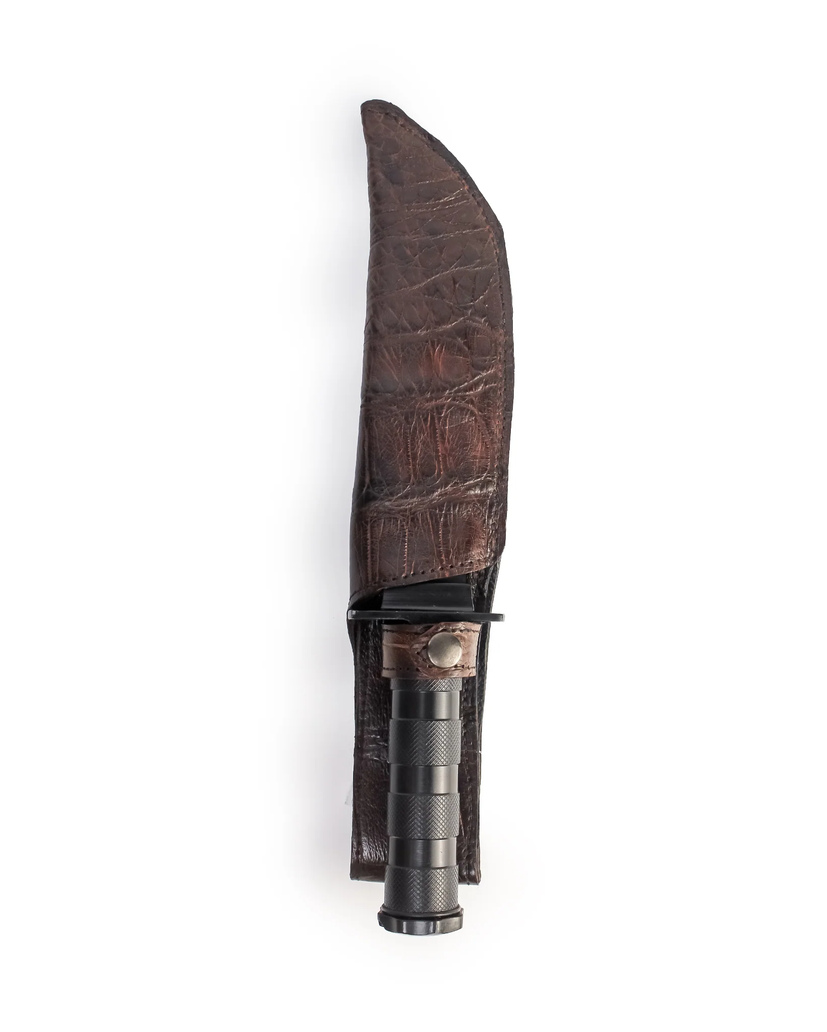 Large Alligator Knife Holster with Jungle Master Knife - Brown - Image 3