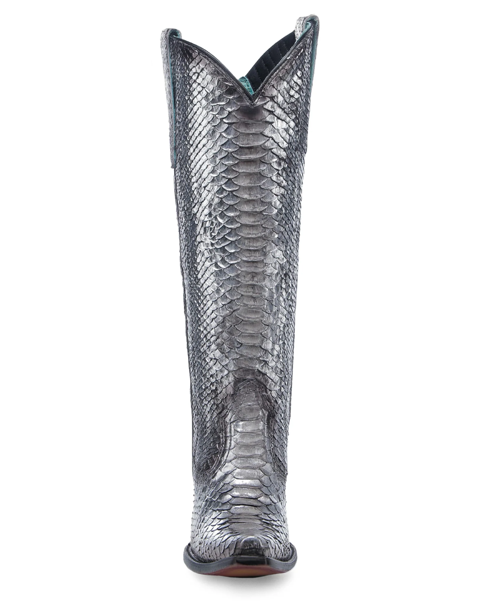 Women's Silver Python Tall Top Boots - Image 4