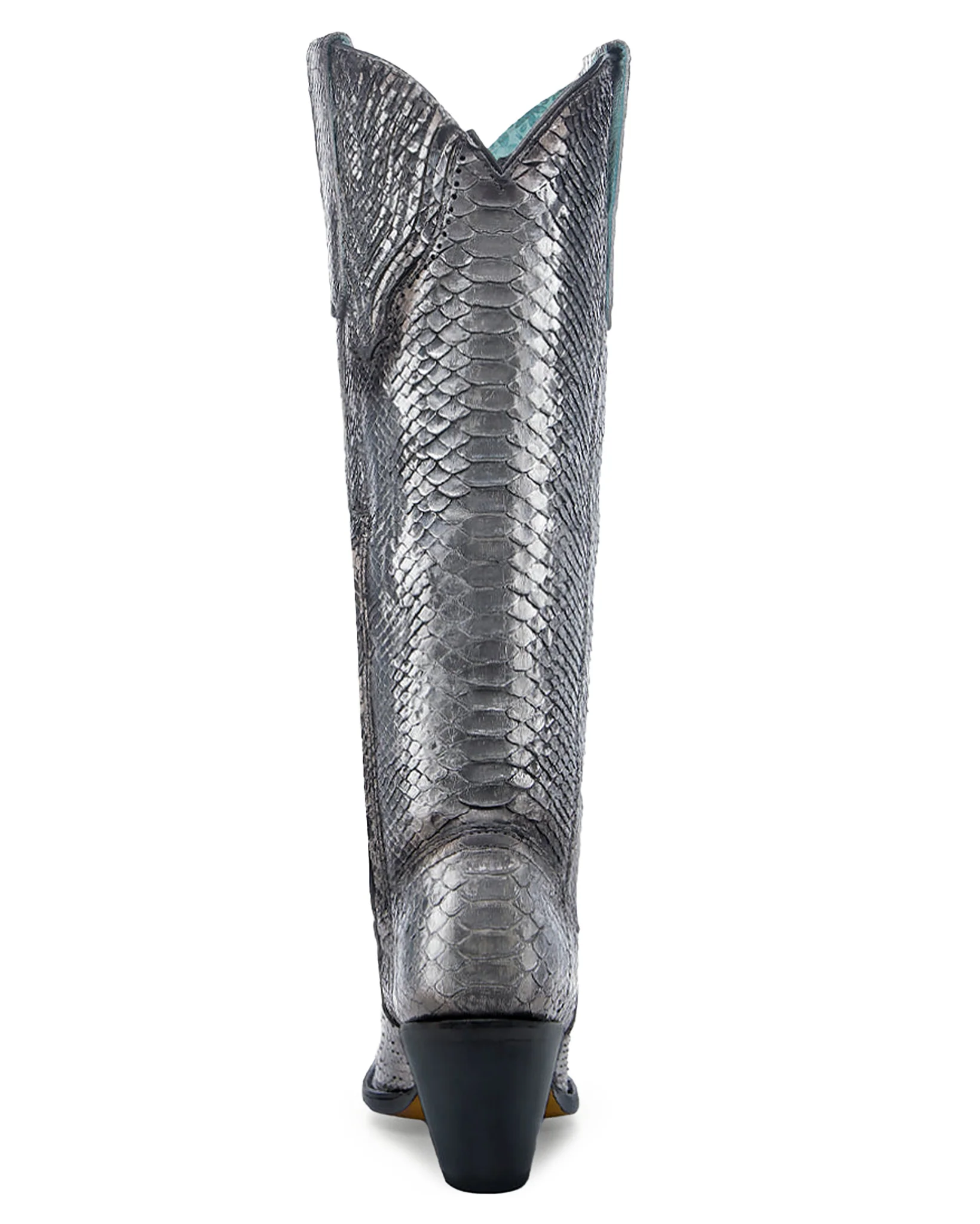 Women's Silver Python Tall Top Boots - Image 5