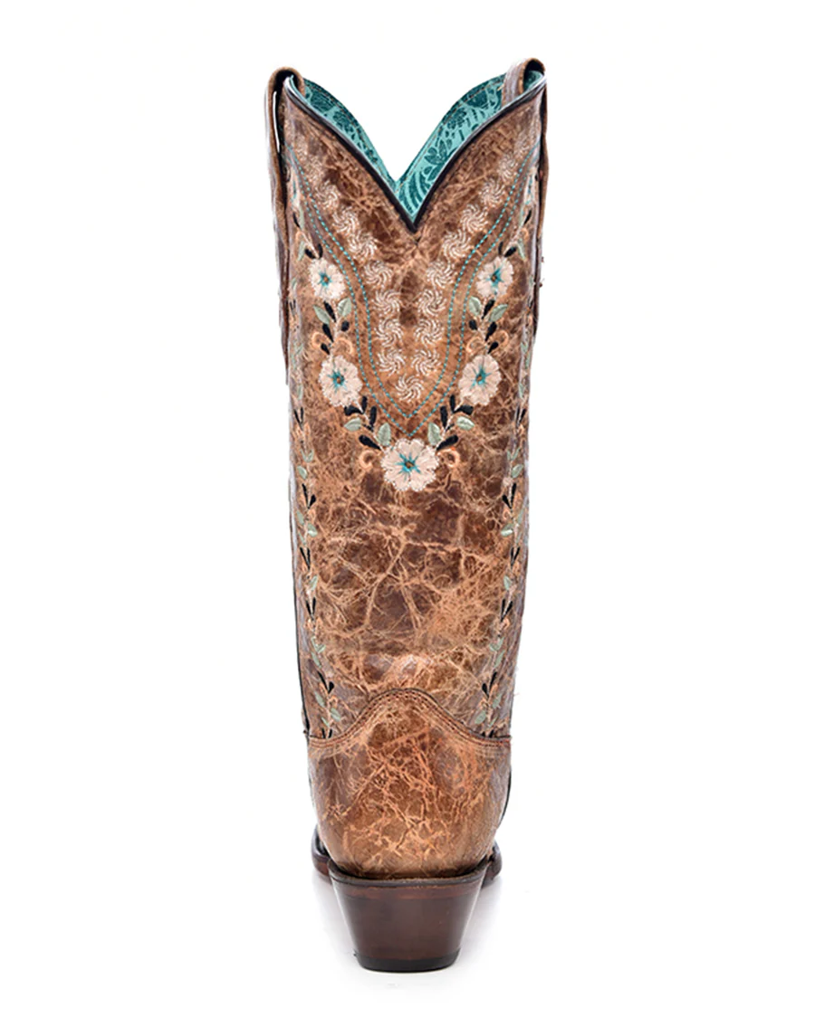 Women's Flowered Embroidery Glow Collection Western Boots - Image 5