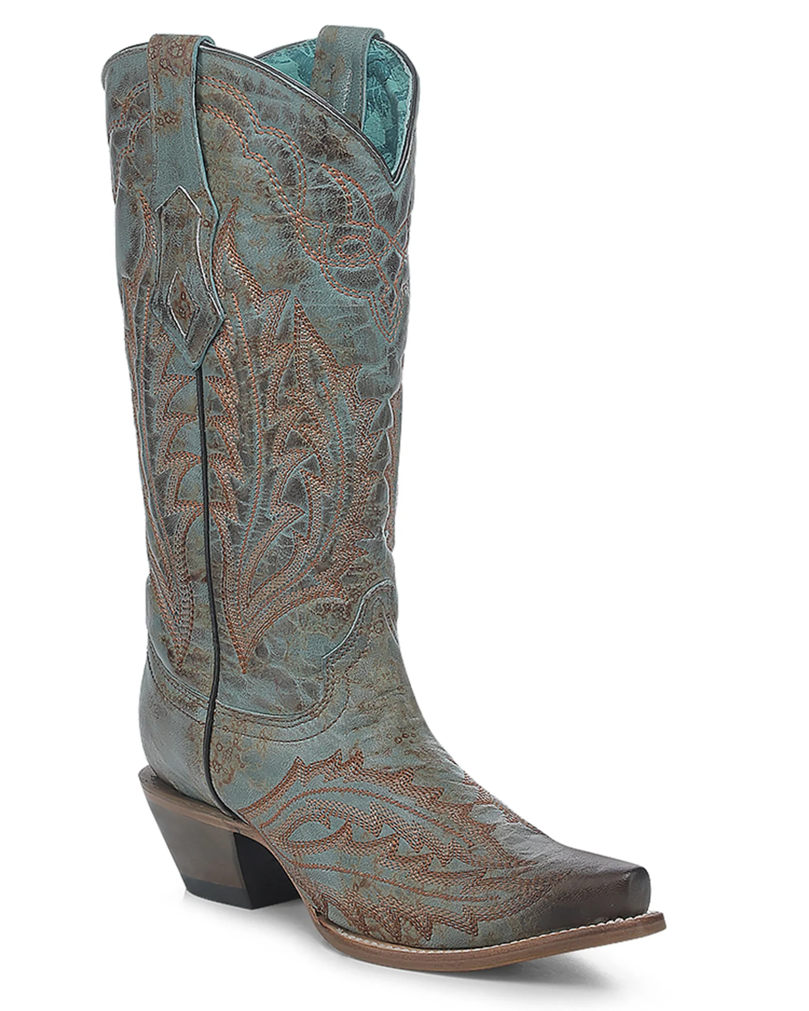Women's Turquoise Embroidered Western Boots