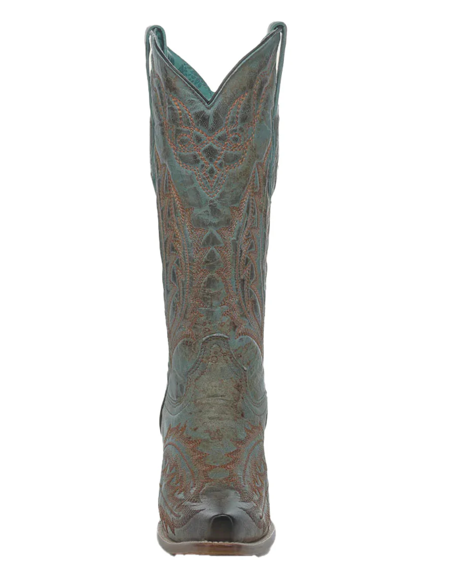 Women's Turquoise Embroidered Western Boots - Image 4